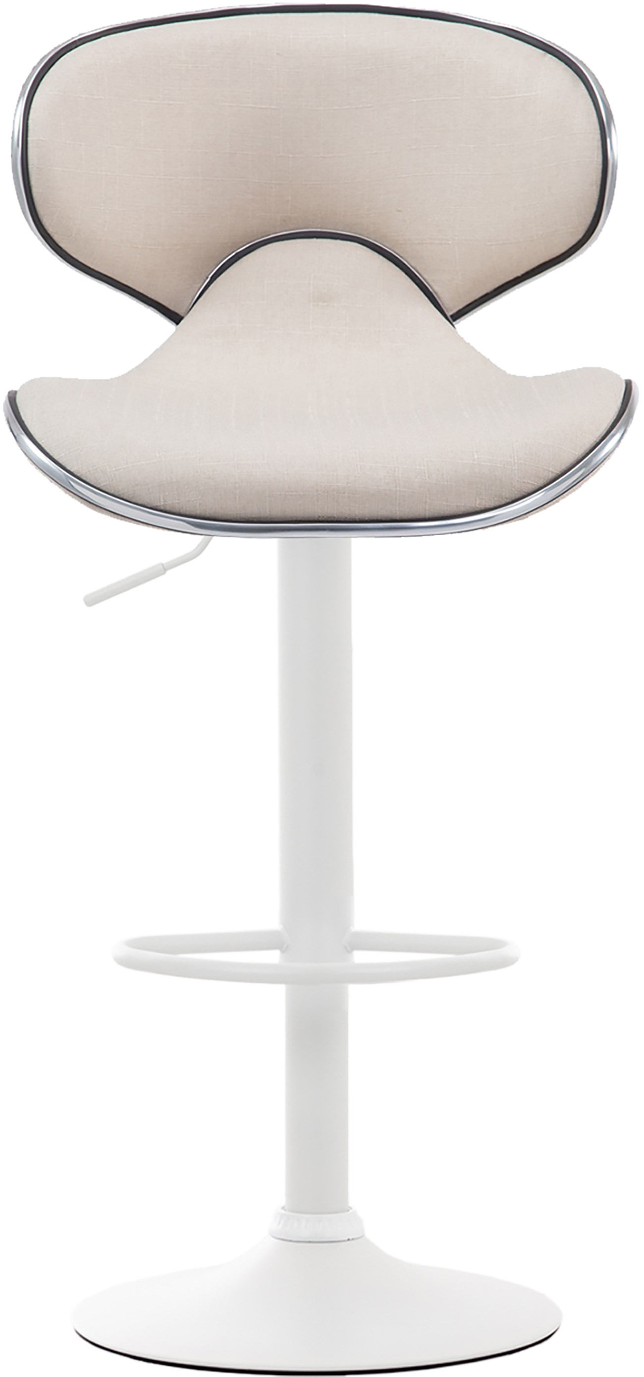 2er Set Barhocker Las Vegas V2 Stoff creme weiß