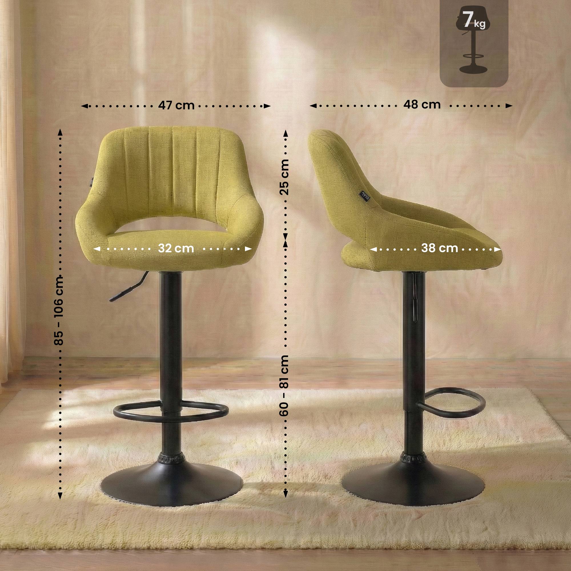 2er Set Barhocker Milet Stoff
