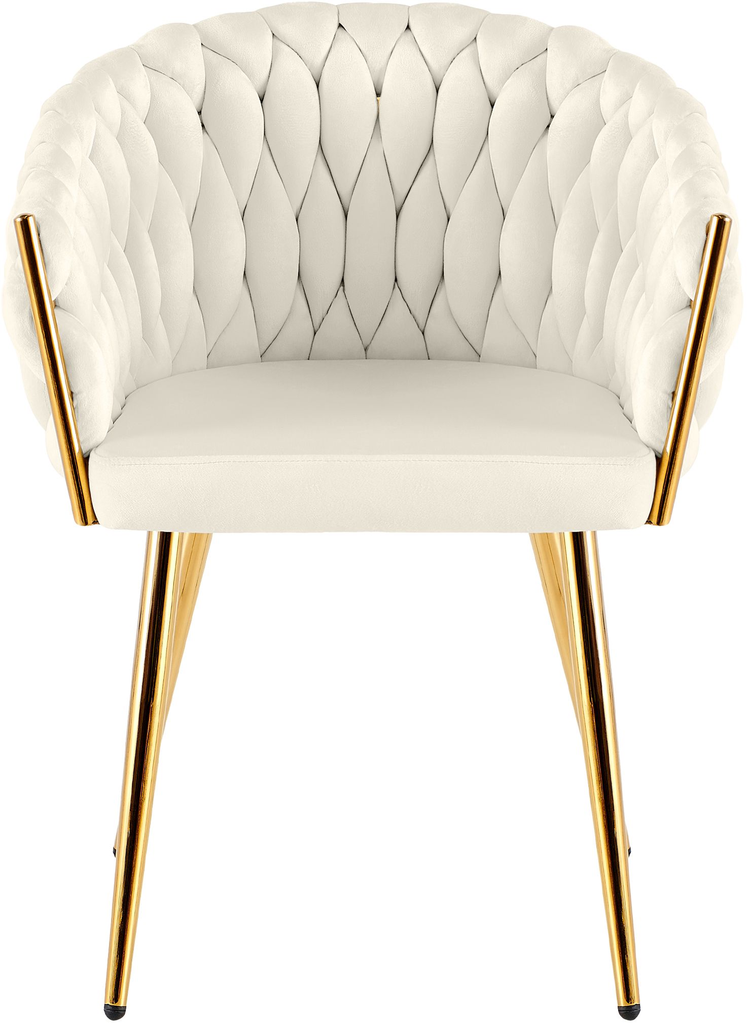 Esszimmerstuhl Molise Samt Gold creme Samt