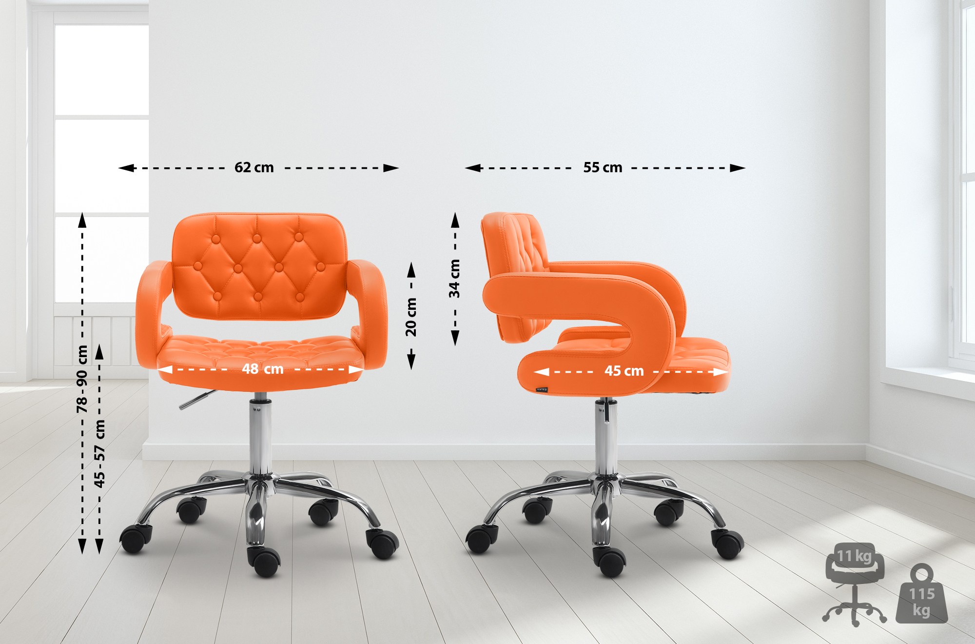 Arbeitshocker Dublin Kunstleder