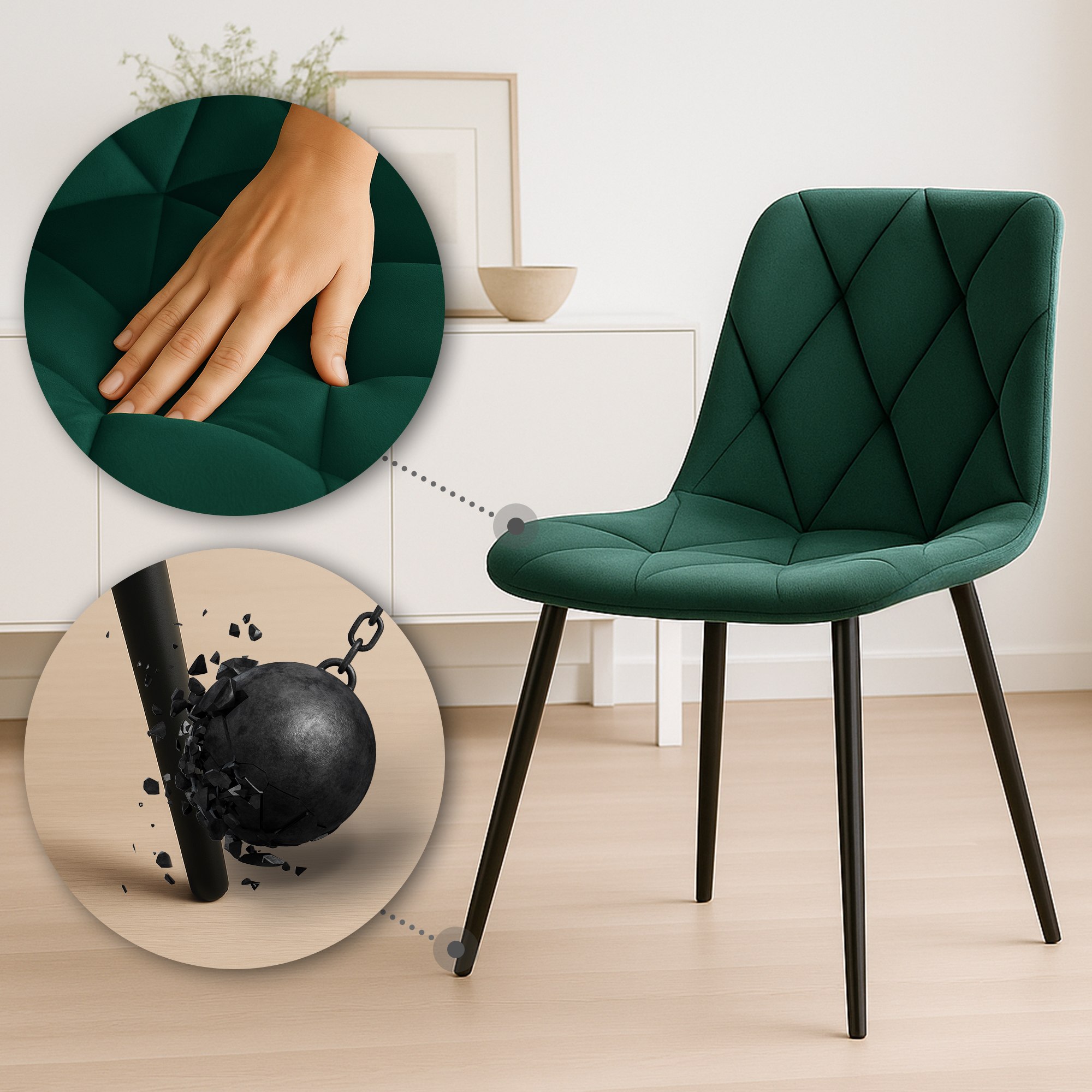 2er Set Esszimmerstuhl Clairton