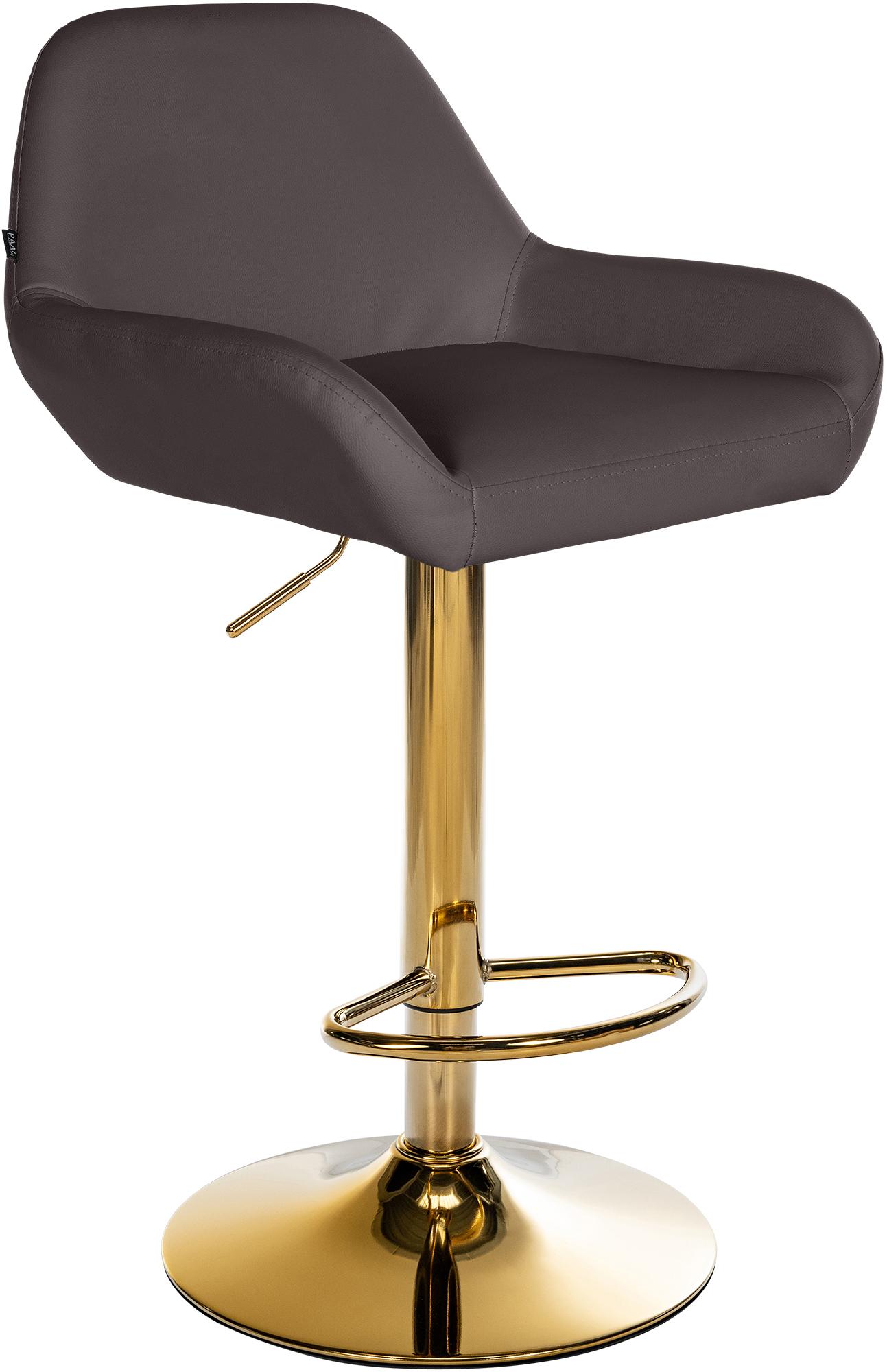 Barhocker Braga Gold Kunstleder braun