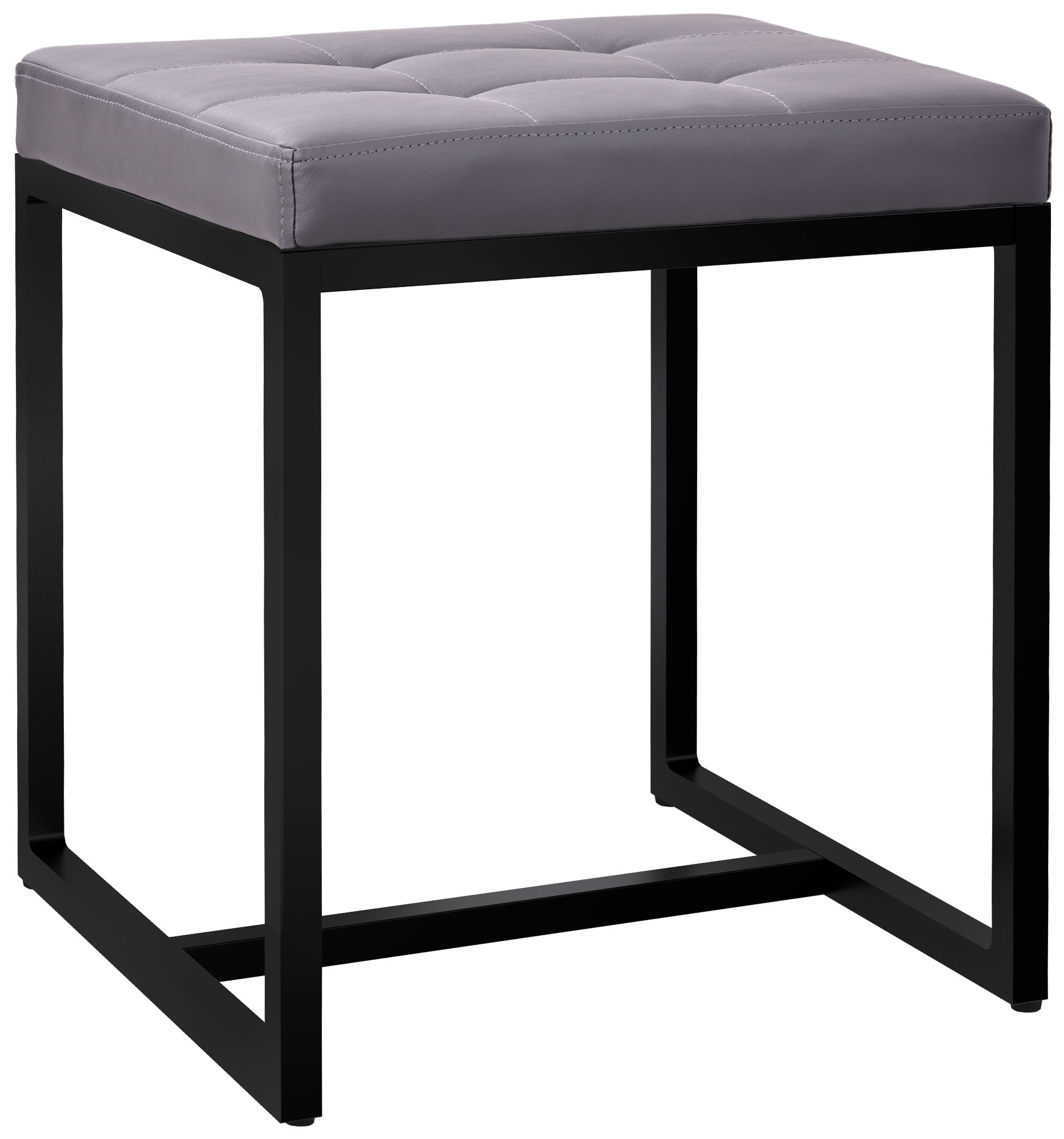 Sitzhocker Barci mit schwarzem Gestell
