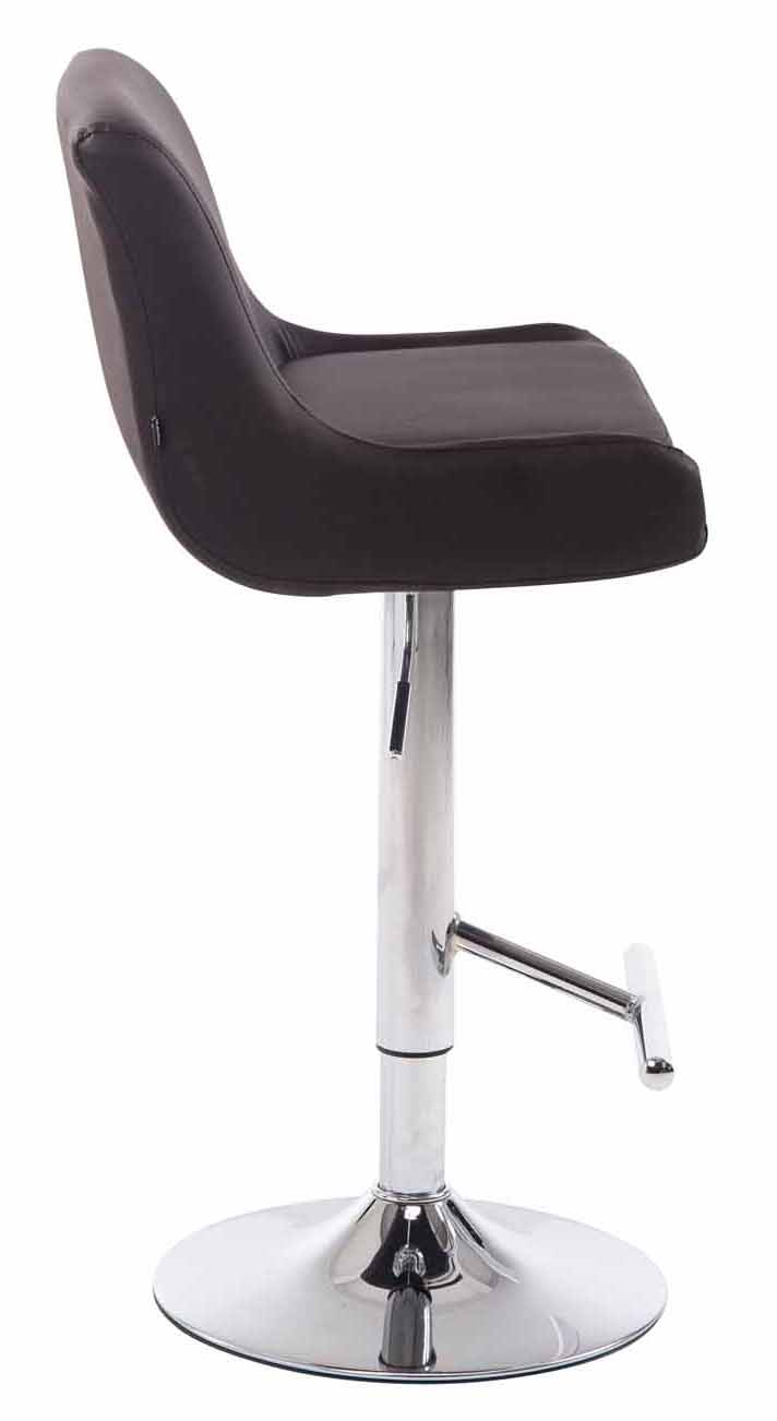 2er Set Barhocker Club Kunstleder braun chrom