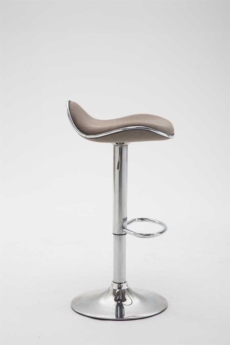 Barhocker Shanghai Stoff taupe chrom