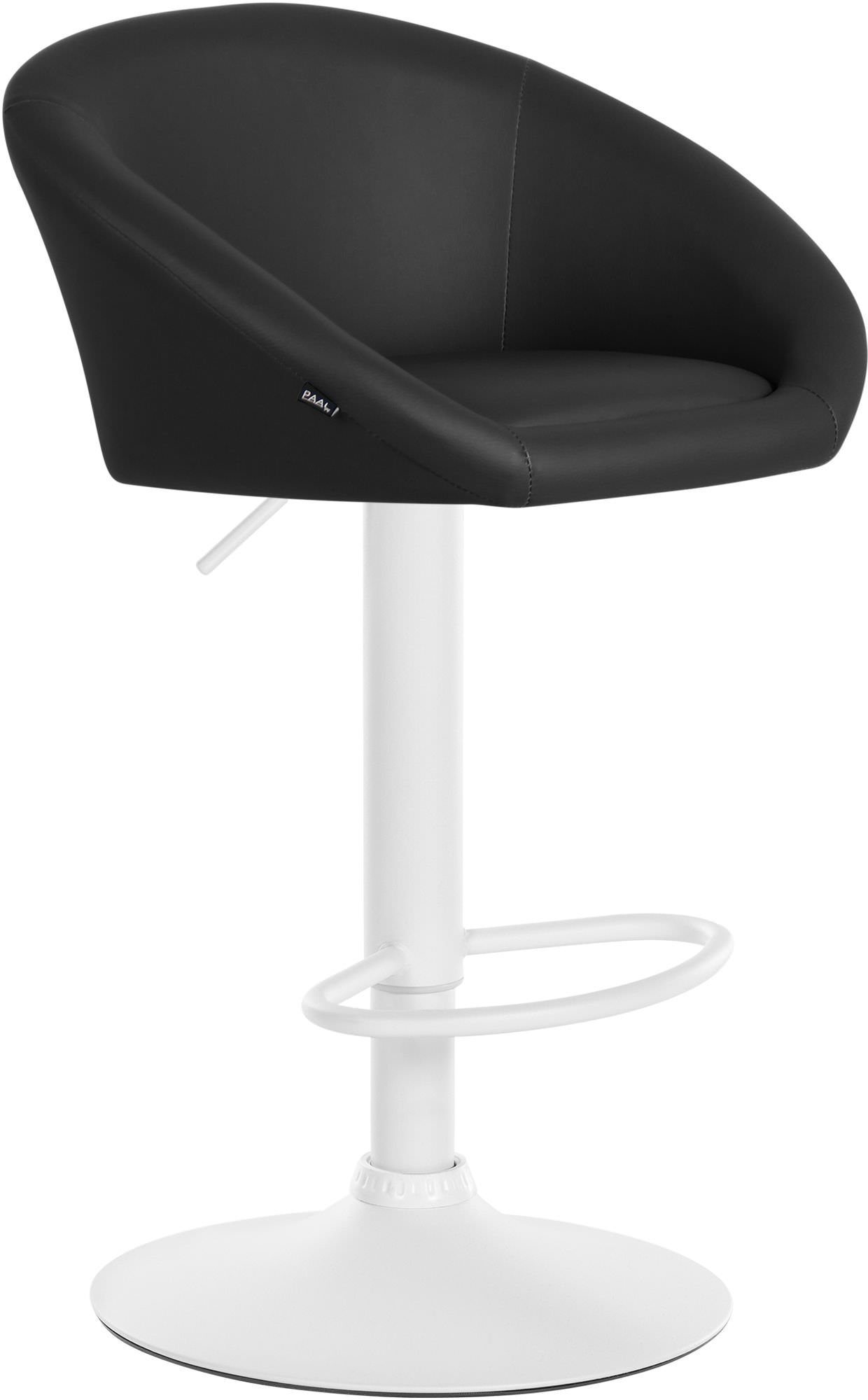 Barhocker Davie Kunstleder Metall matt weiss schwarz