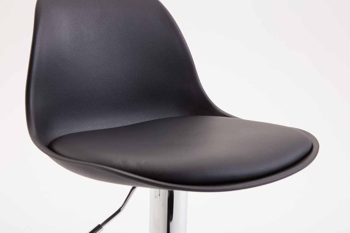2er Set Barhocker Kiel Kunststoff schwarz chrom