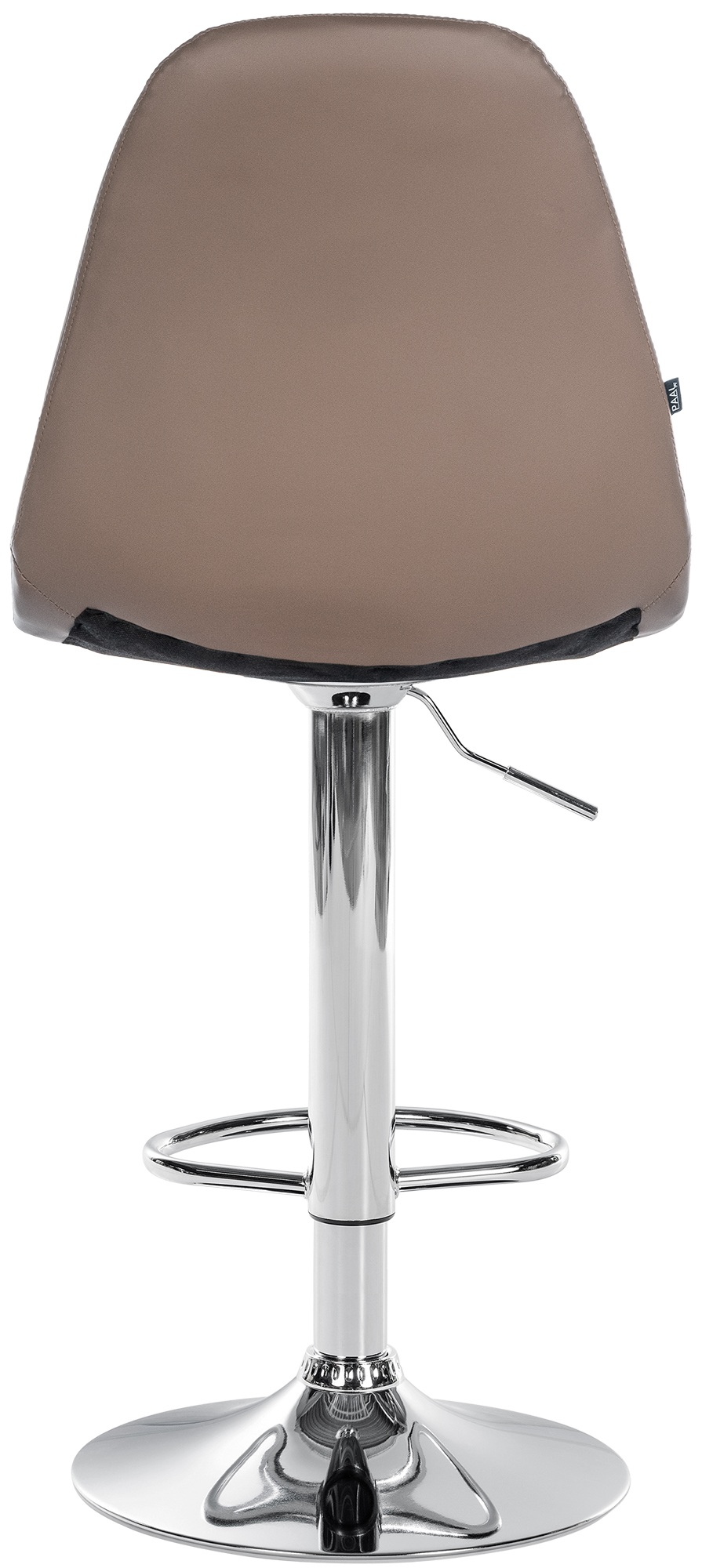 Barhocker Elmore Kunstleder Metall in Chromoptik braun