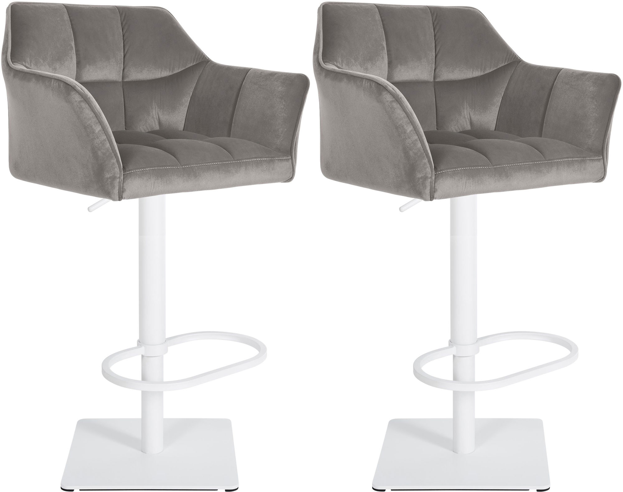 2er Set Barhocker Damaso Samtbezug