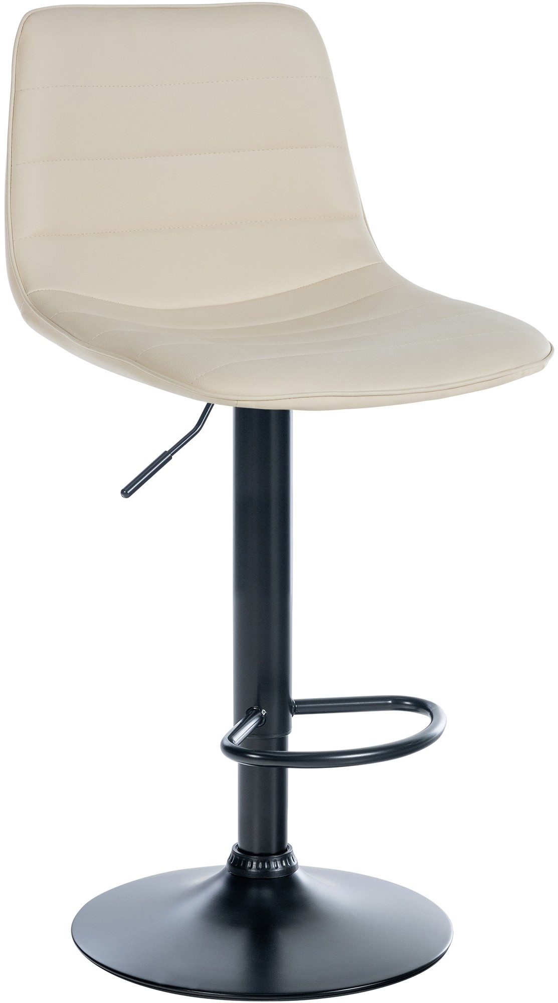 Barhocker Lex Kunstleder creme schwarz