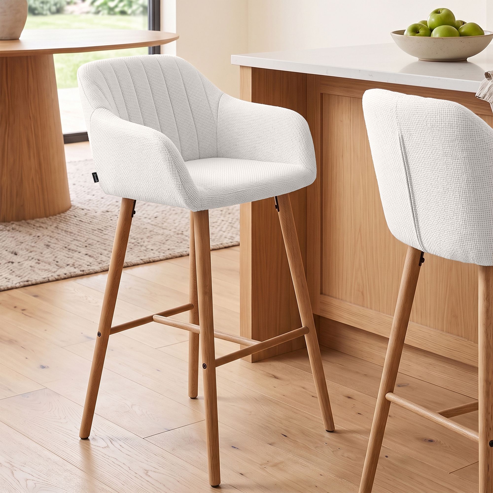 Barhocker Ando Stoff beige