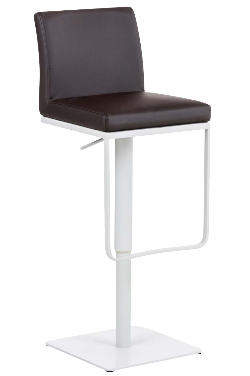 Barhocker Panama Kunstlederbezug braun weiß