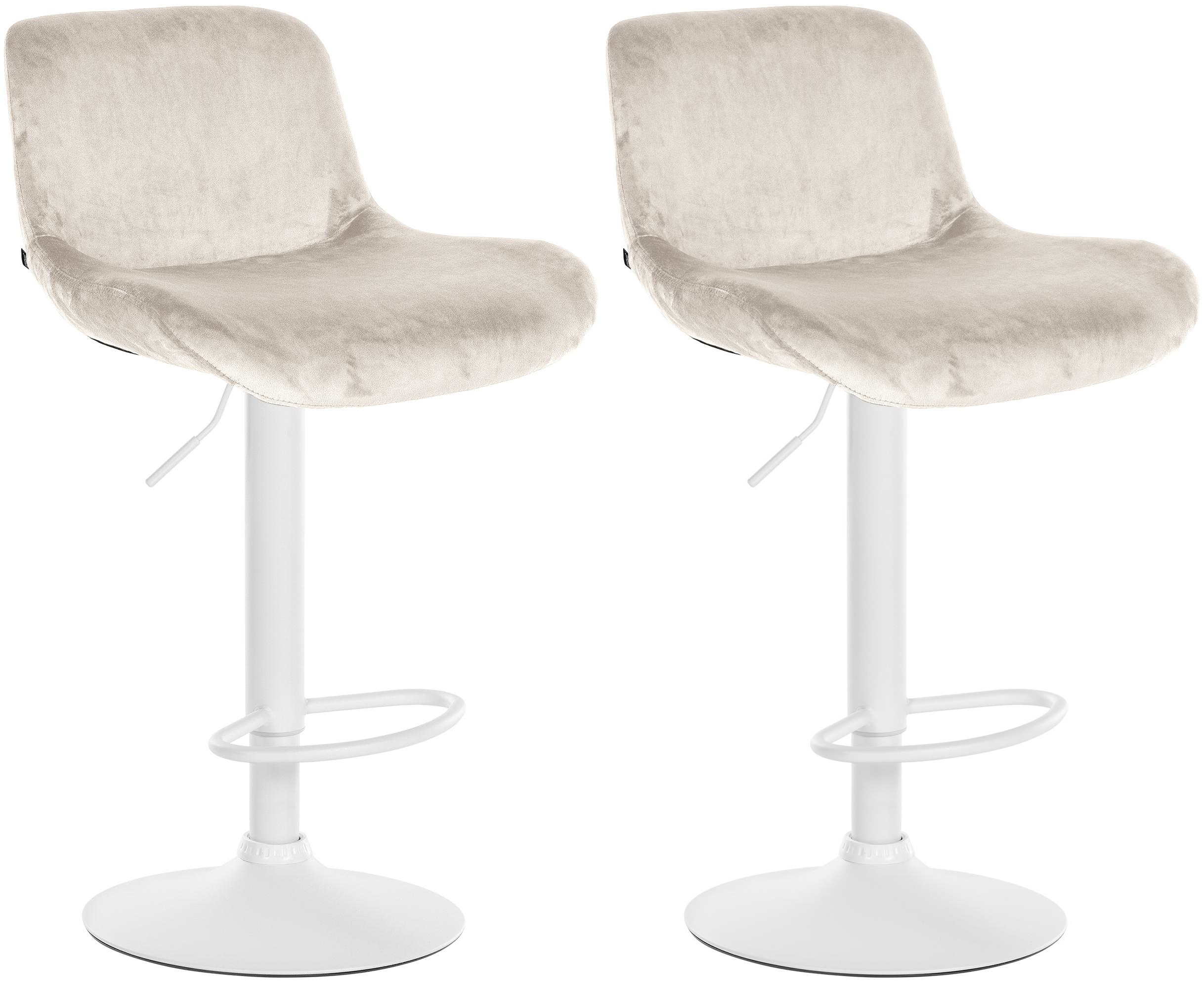 2er Set Barhocker Solon Weiß