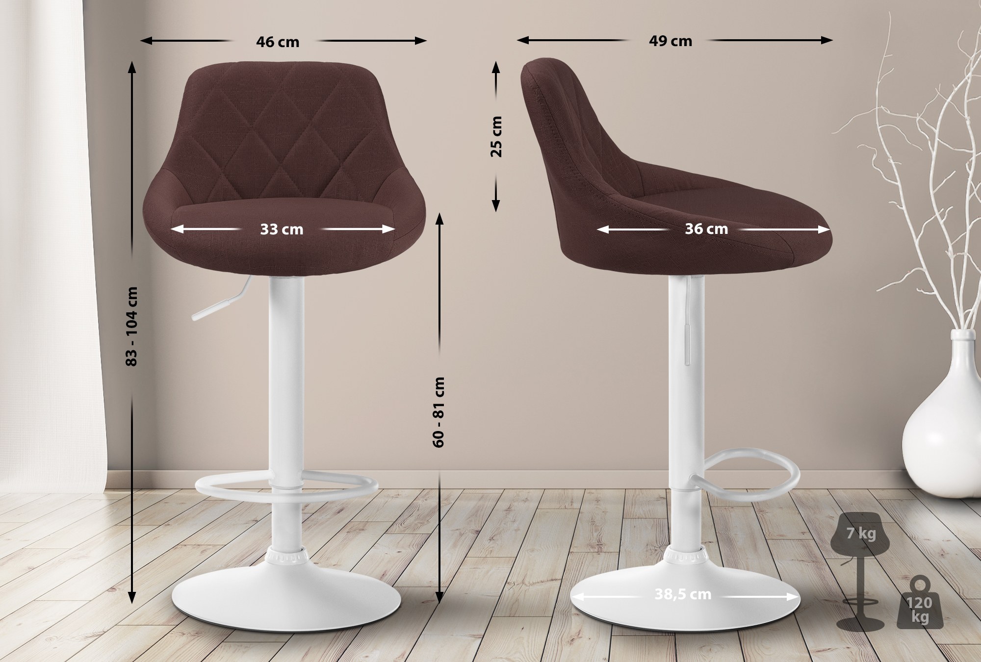 Barhocker Lazio Stoff