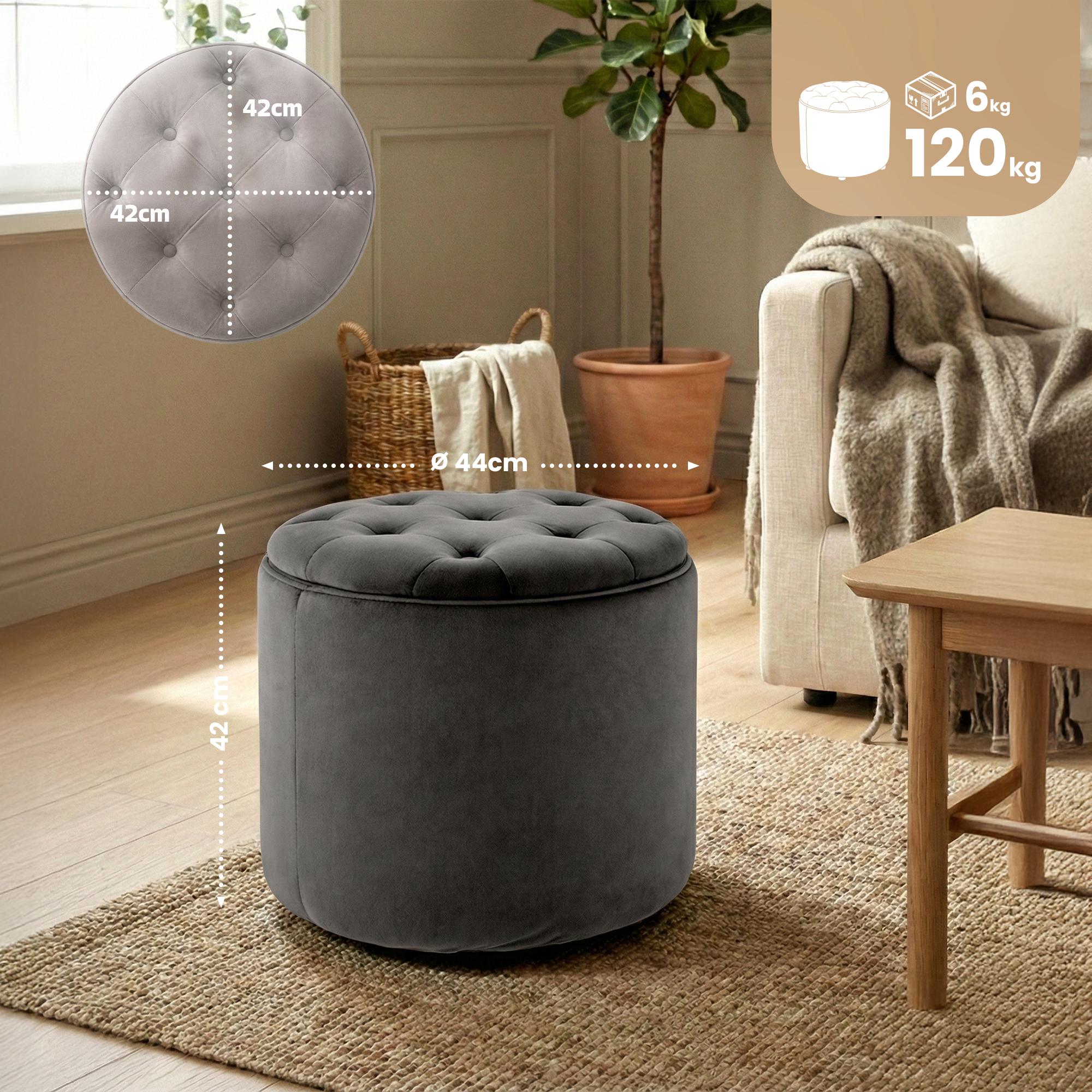 Sitzhocker Pantin Samt