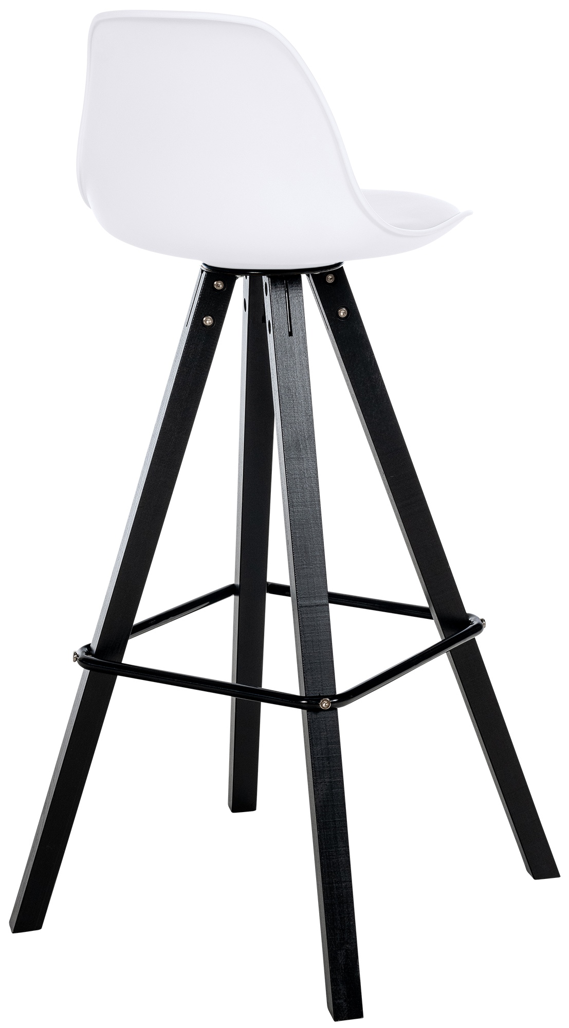 Barhocker Corbin Kunstleder Square weiß schwarz