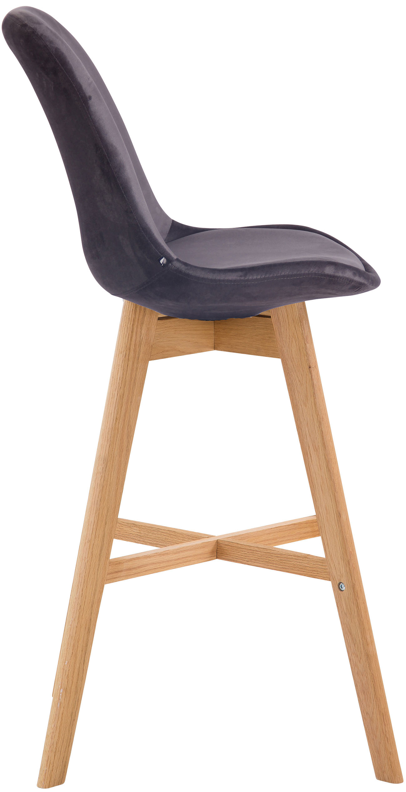2er Set Barhocker Cannes Samt dunkelgrau natura