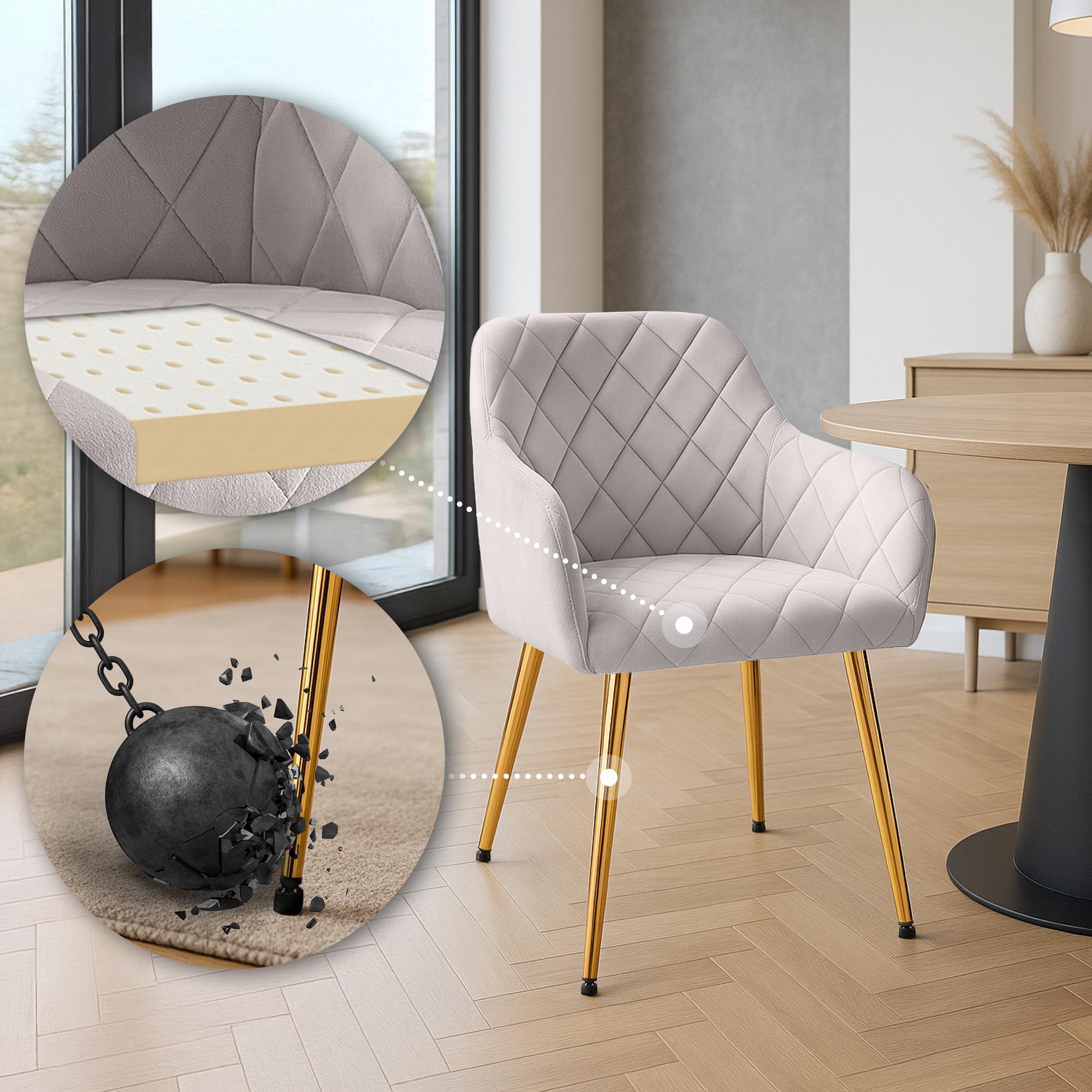 2er Set Esszimmerstühle Monett Samt