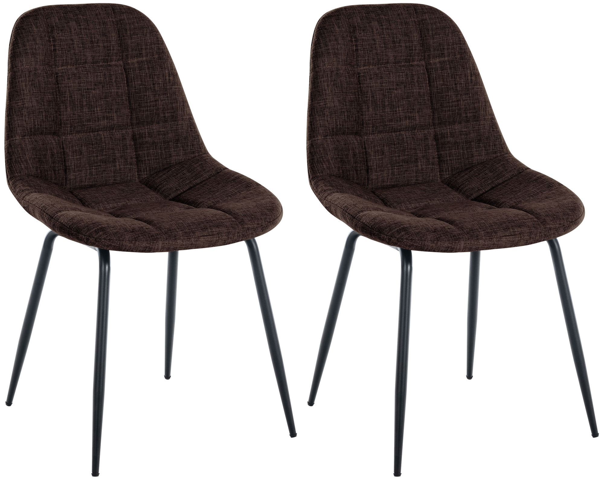 2er Set Stuhl Tom braun Stoff