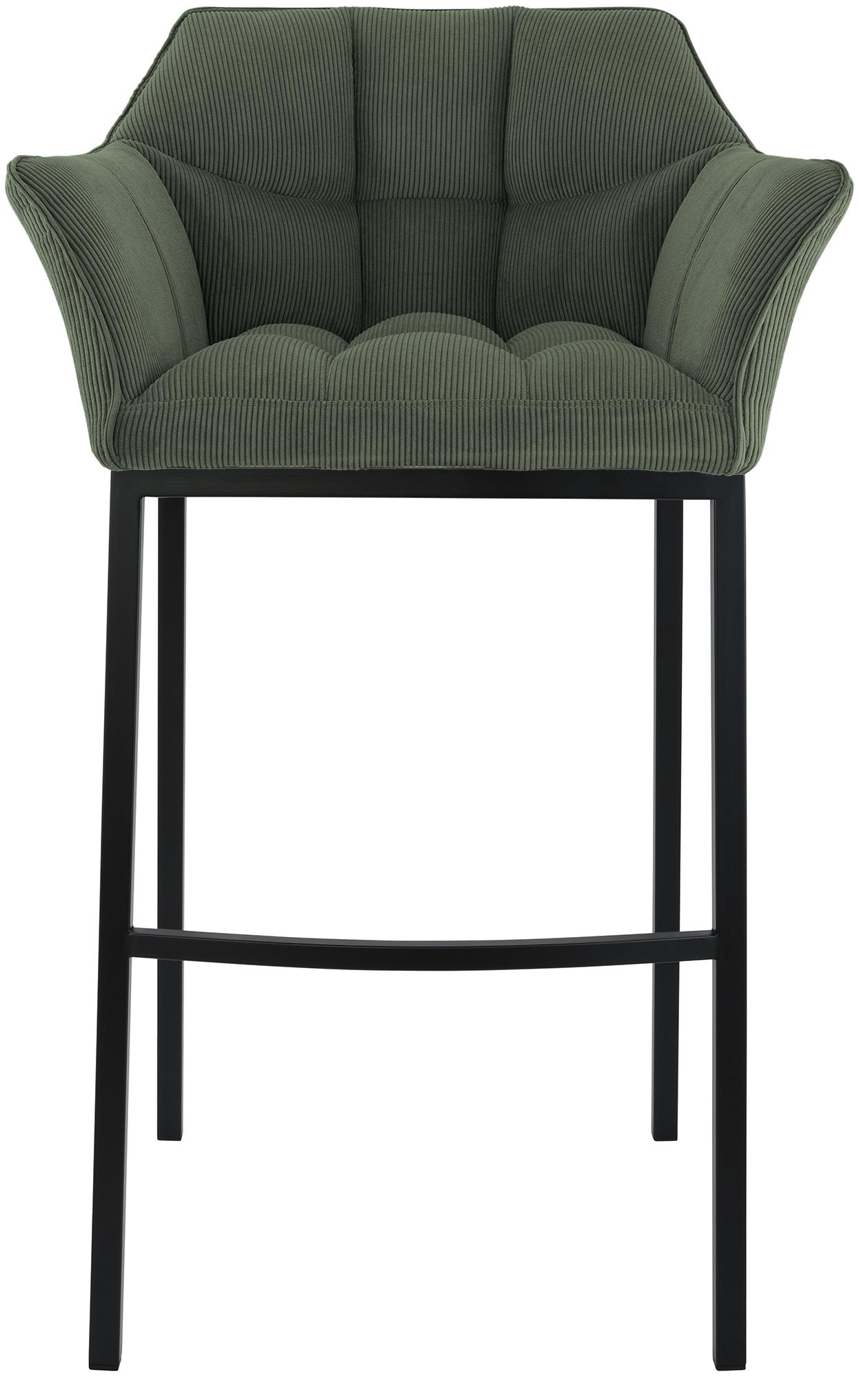 Barhocker Damaso Cord mit Vierfußgestell