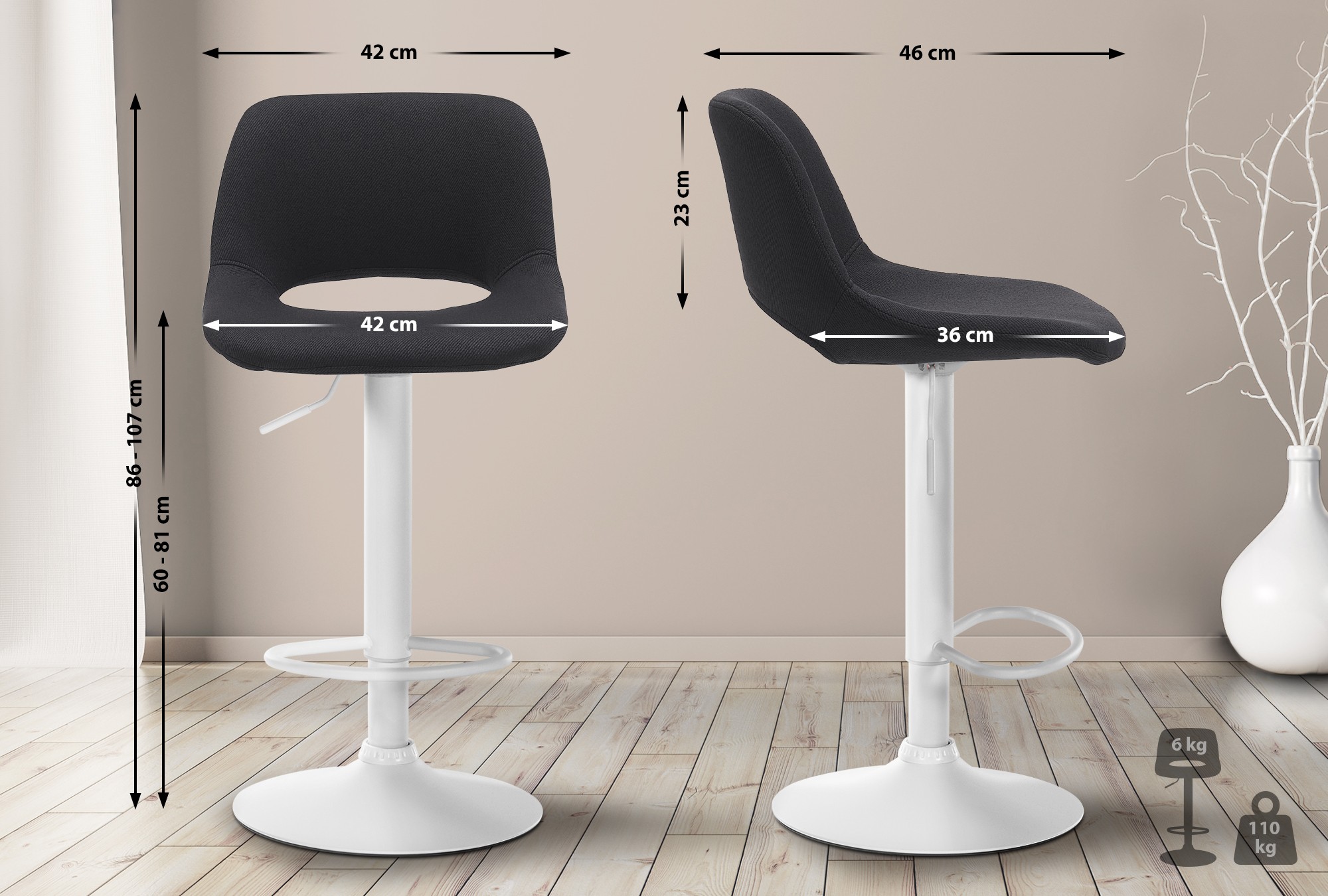 Barhocker Camden Stoff