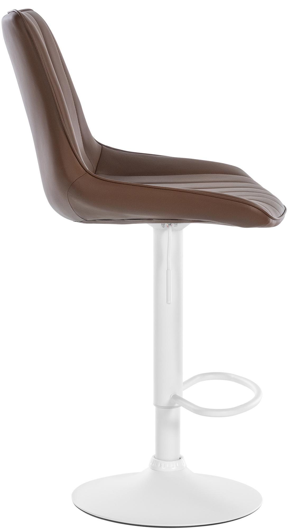 2er Set Barhocker Toni Kunstleder Metall matt weiss braun