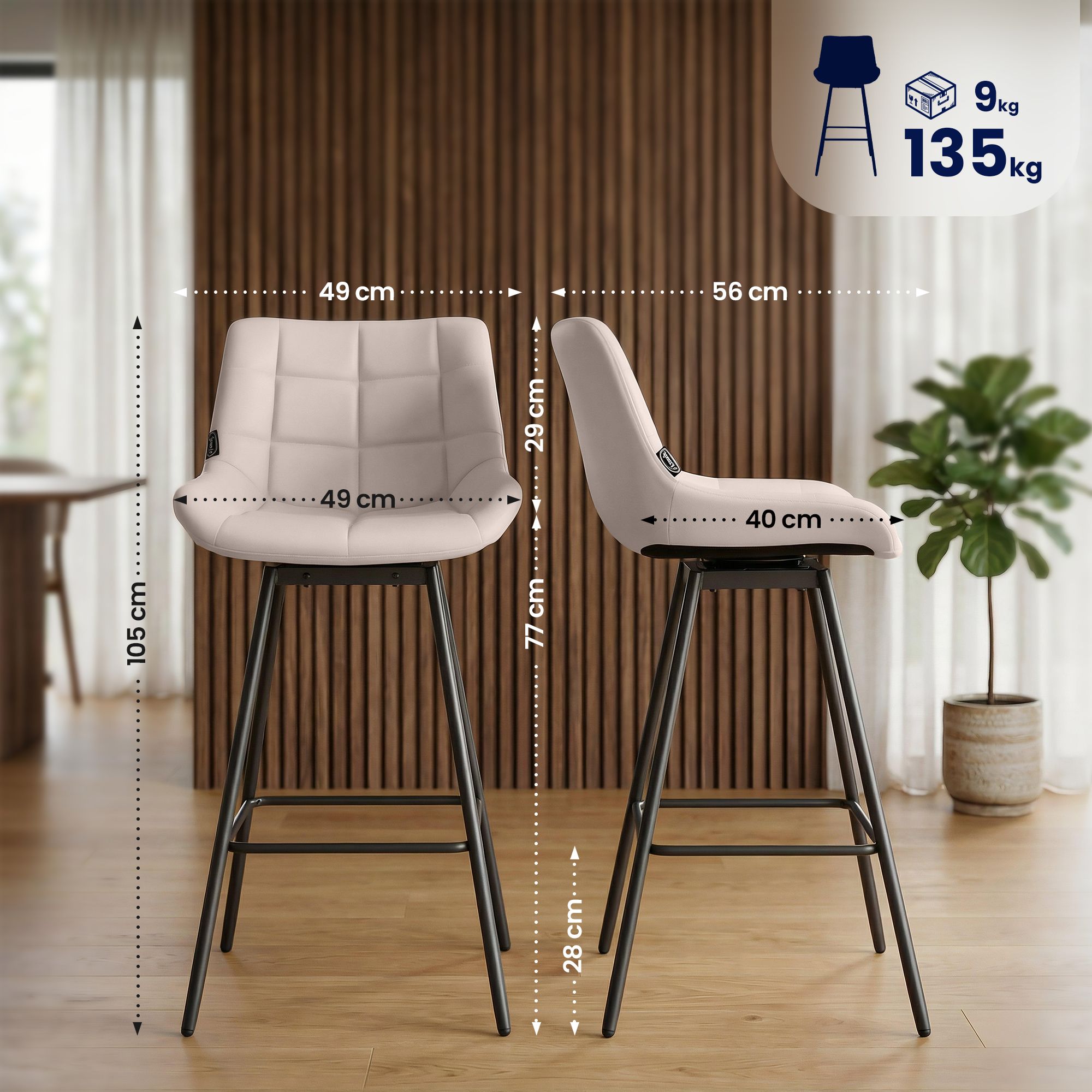 Barhocker Weston schwenkbar
