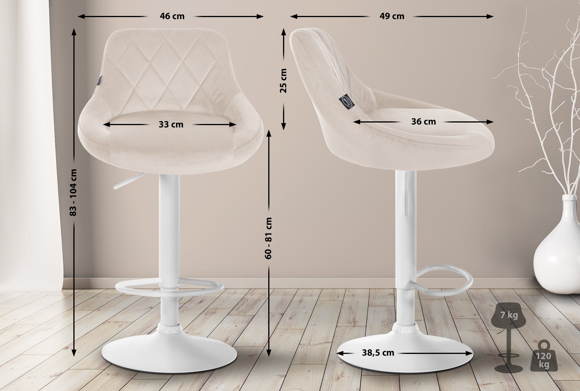 Barhocker Lazio Samt