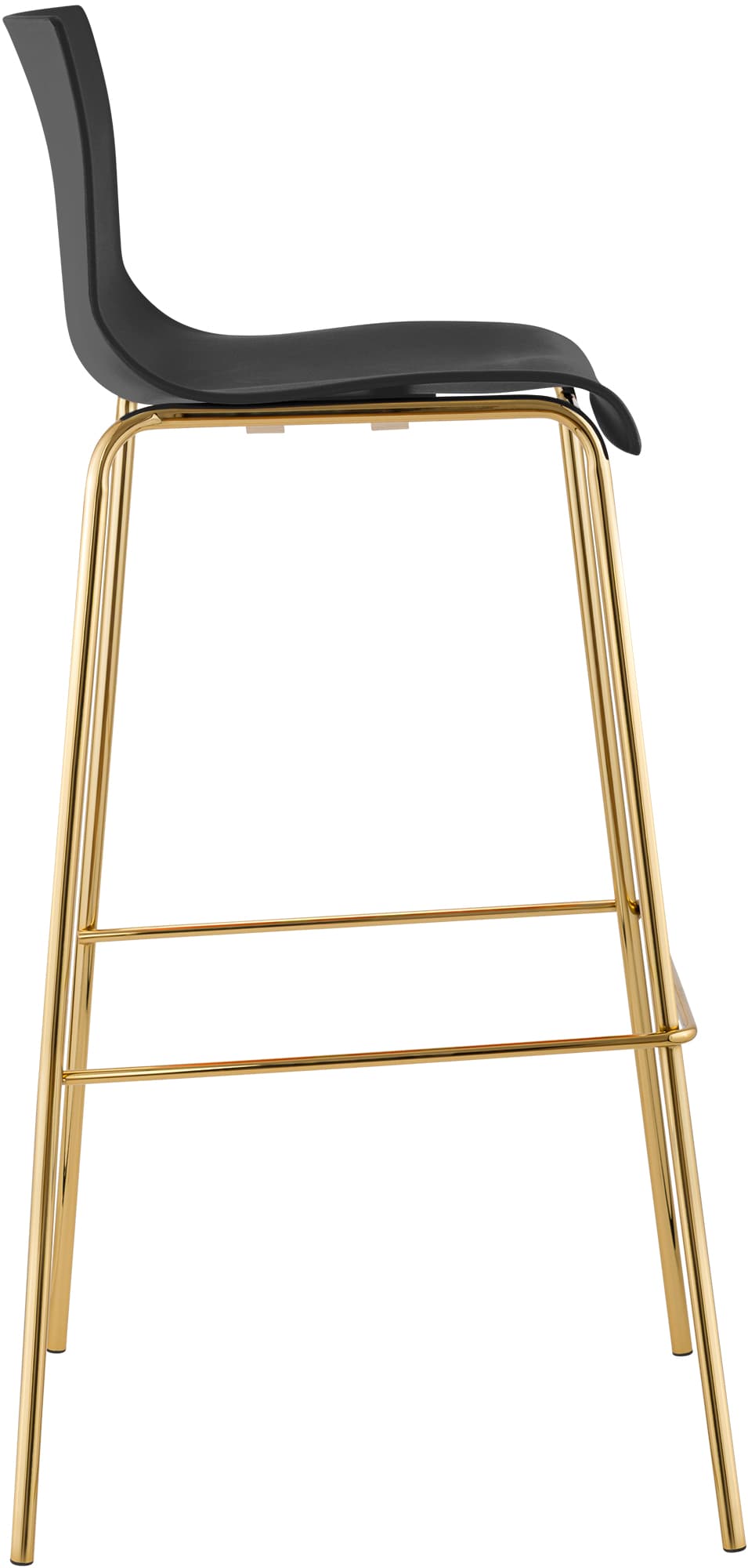 Barhocker Hover Kunststoff Vierfußgestell Gold
