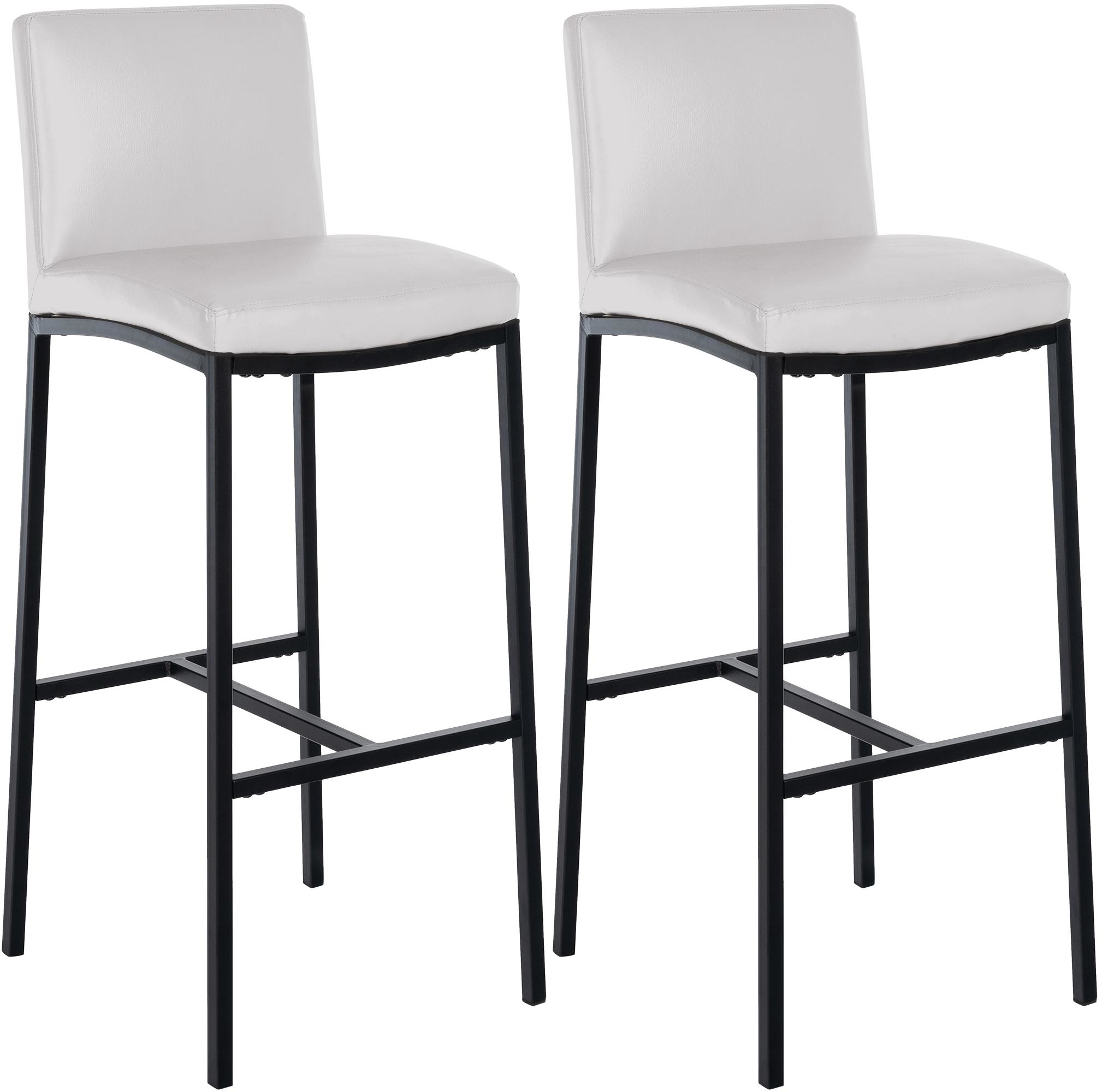 2er Set Barhocker Freeport weiß Kunstleder