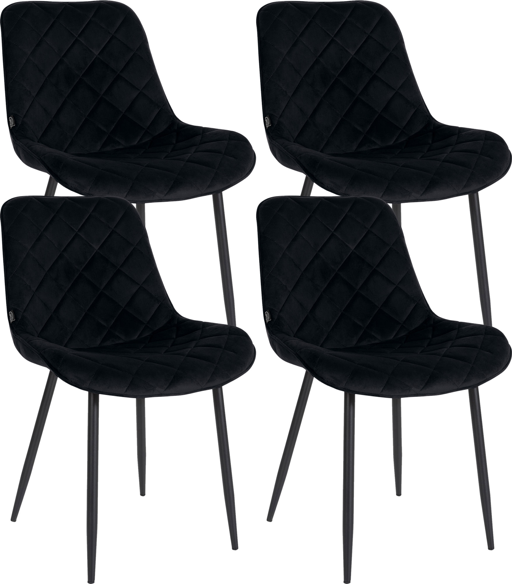 4er Set Stühle Springs Samt
