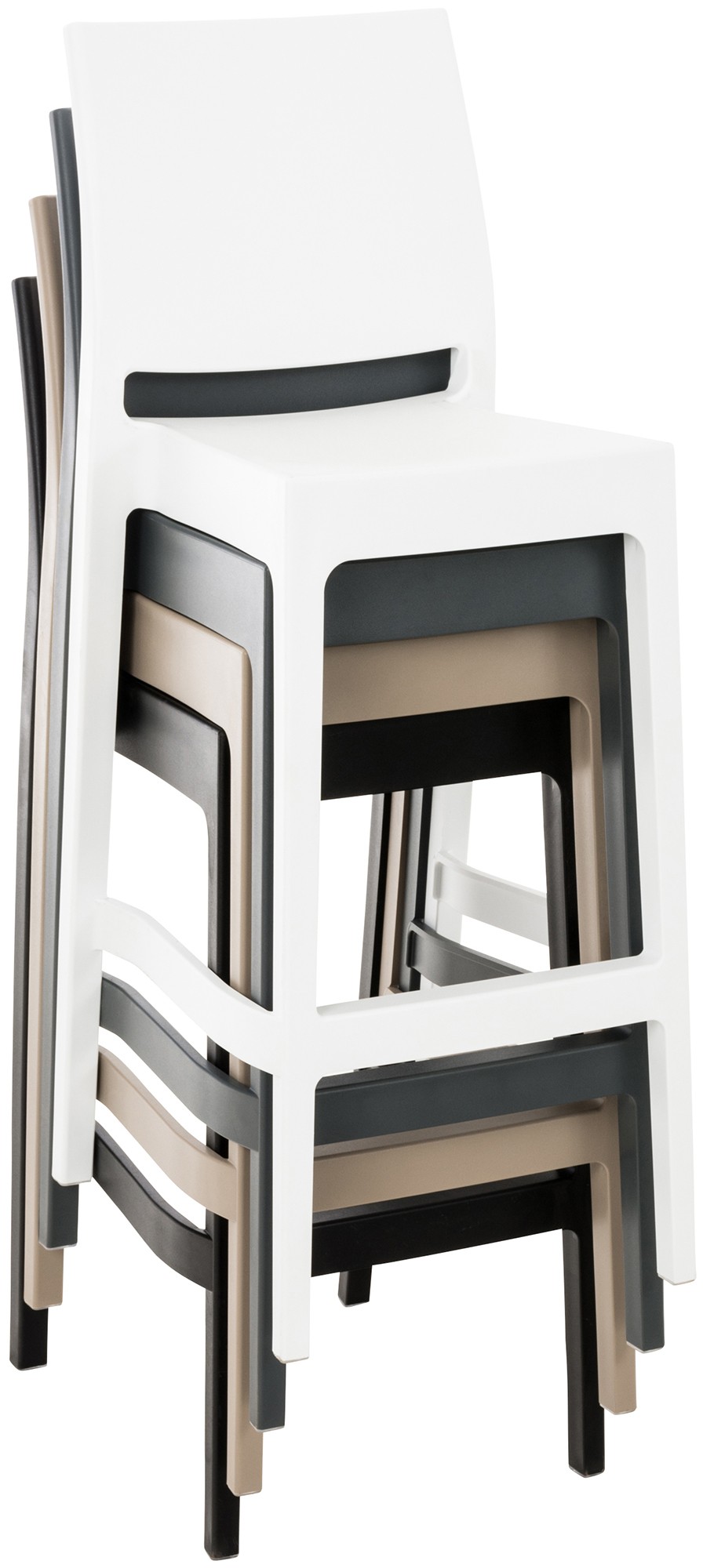 4er Set Barhocker Maya Kunststoff