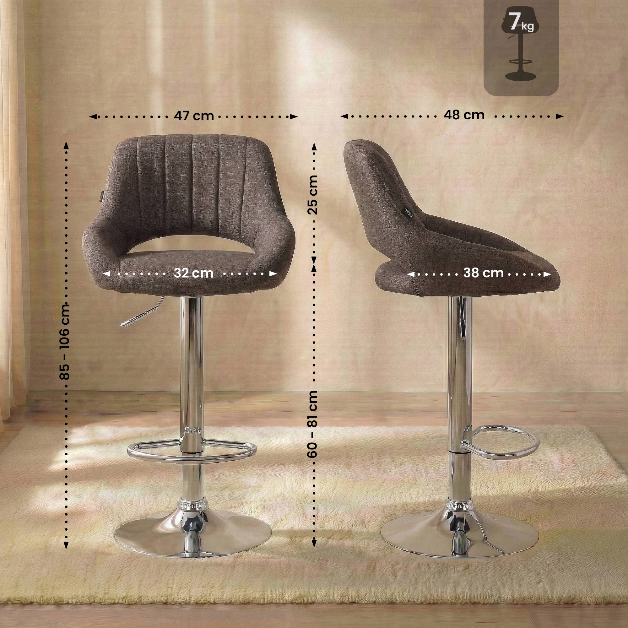 2er Set Barhocker Milet Stoff
