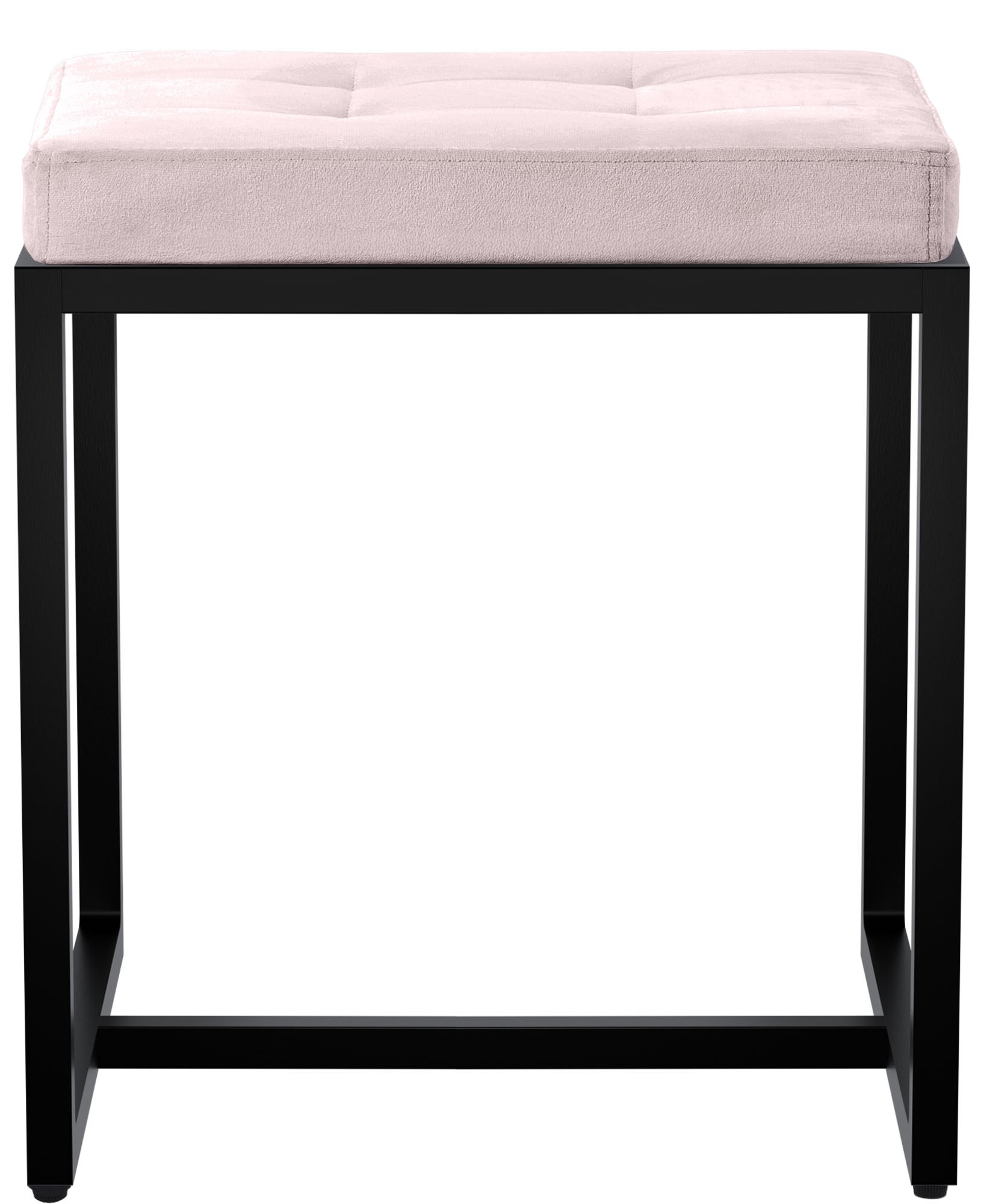 Sitzhocker Barci mit schwarzem Gestell