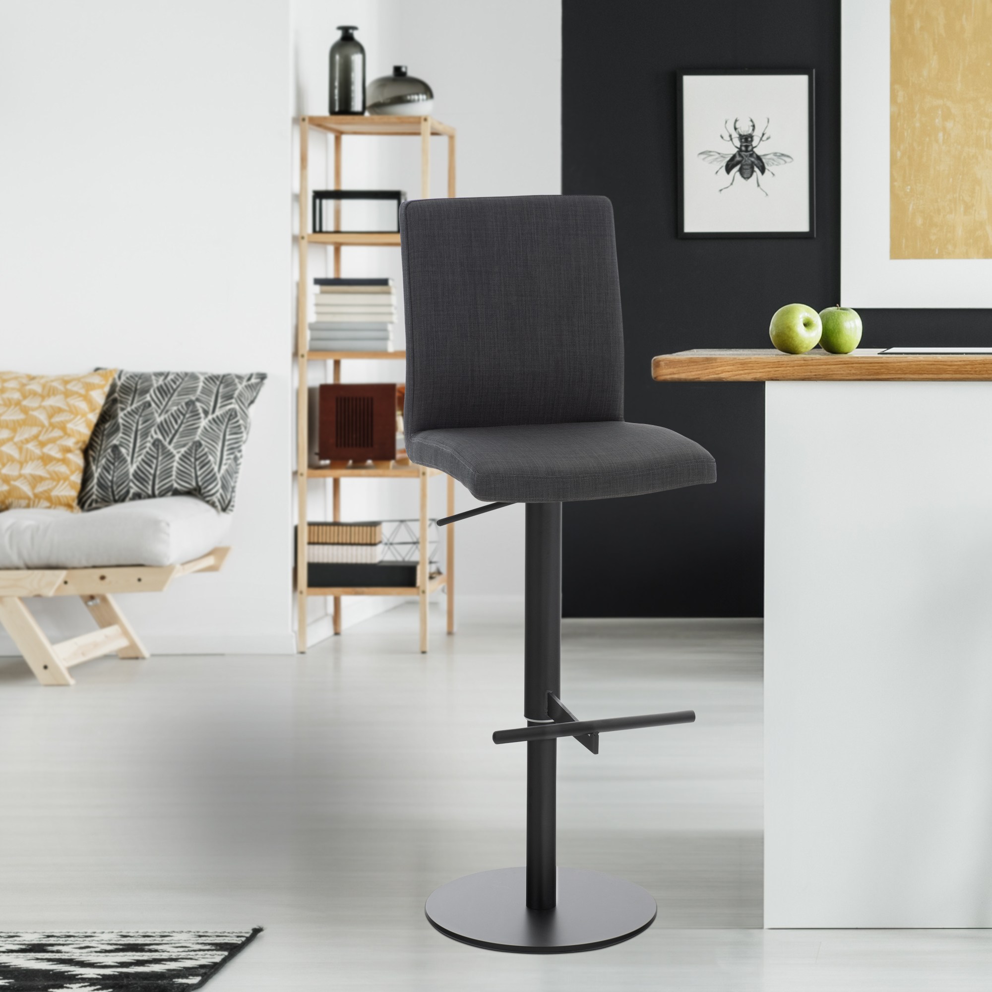 2er Set Barhocker Cadiz Stoffbezug