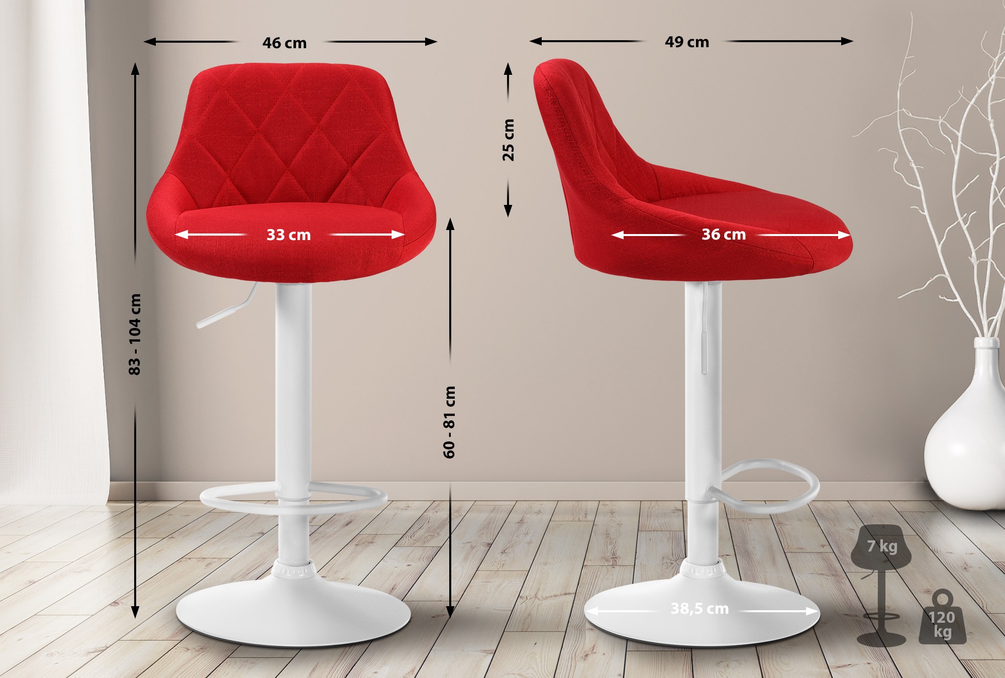 Barhocker Lazio Stoff