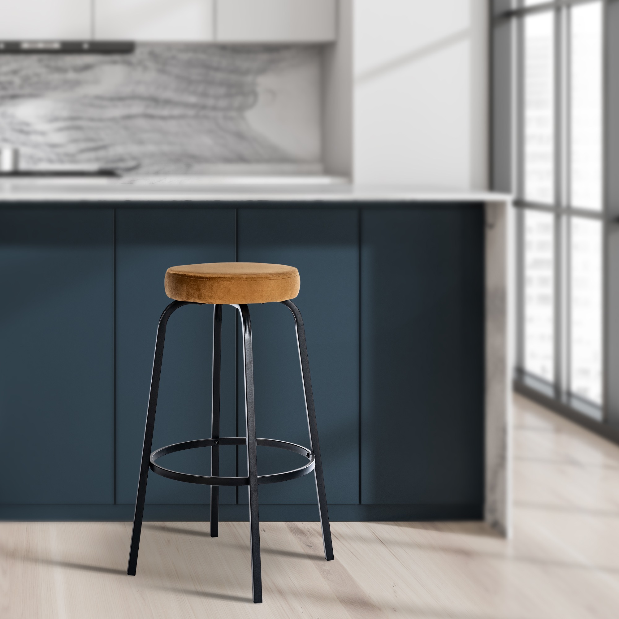 Barhocker Kamari coffee Samt