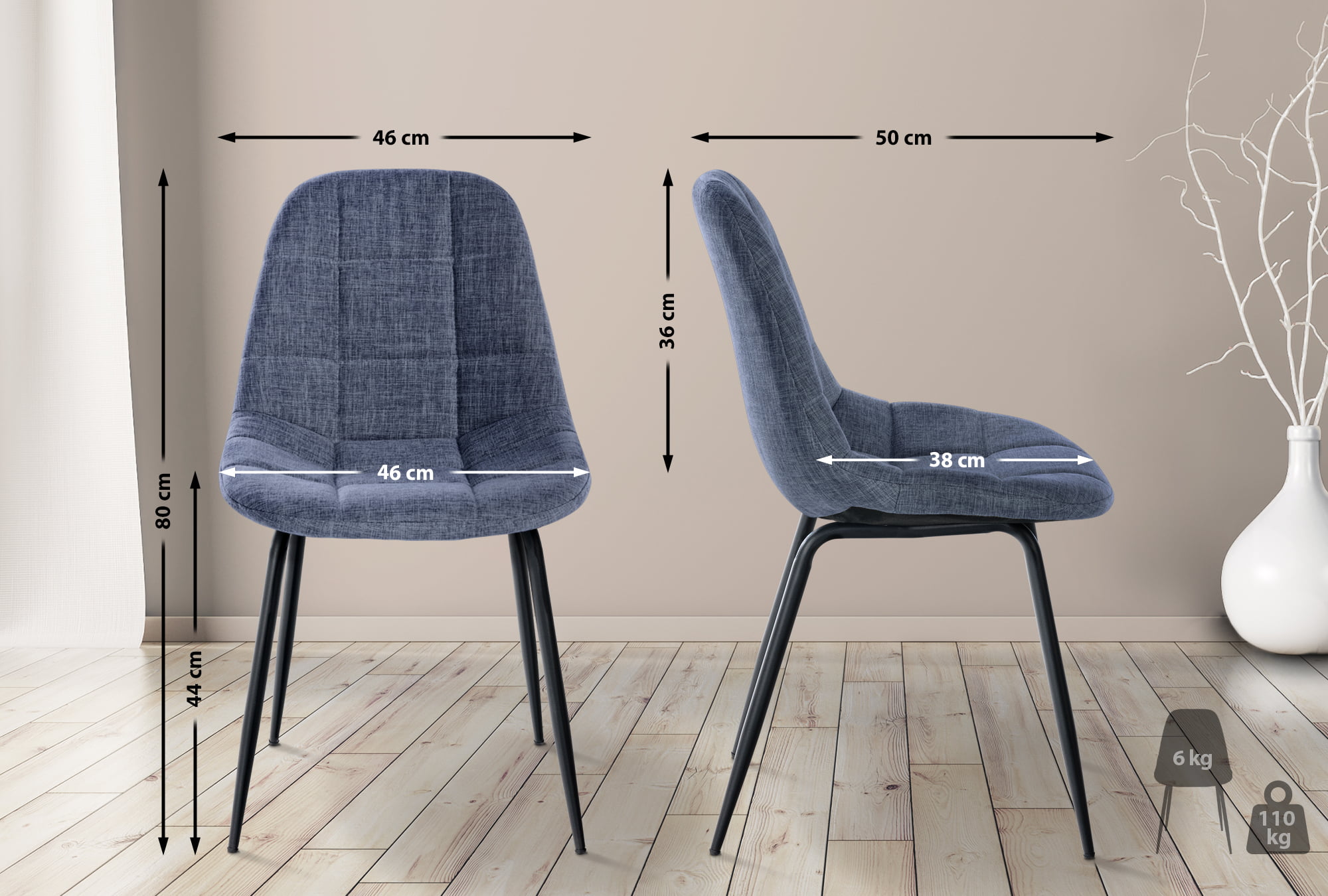 2er Set Stuhl Tom