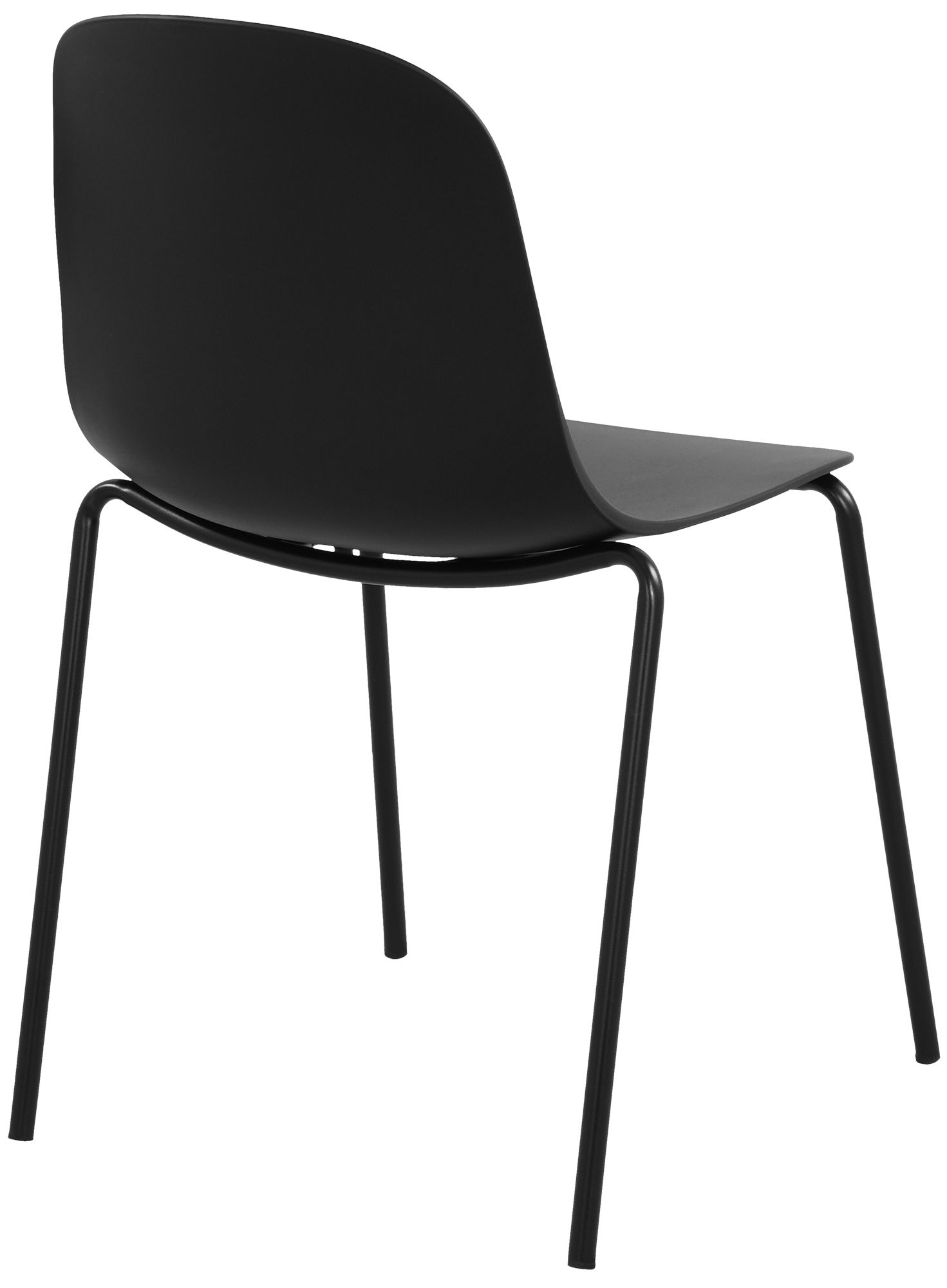 4er Set Stapelstühle Hardin schwarz