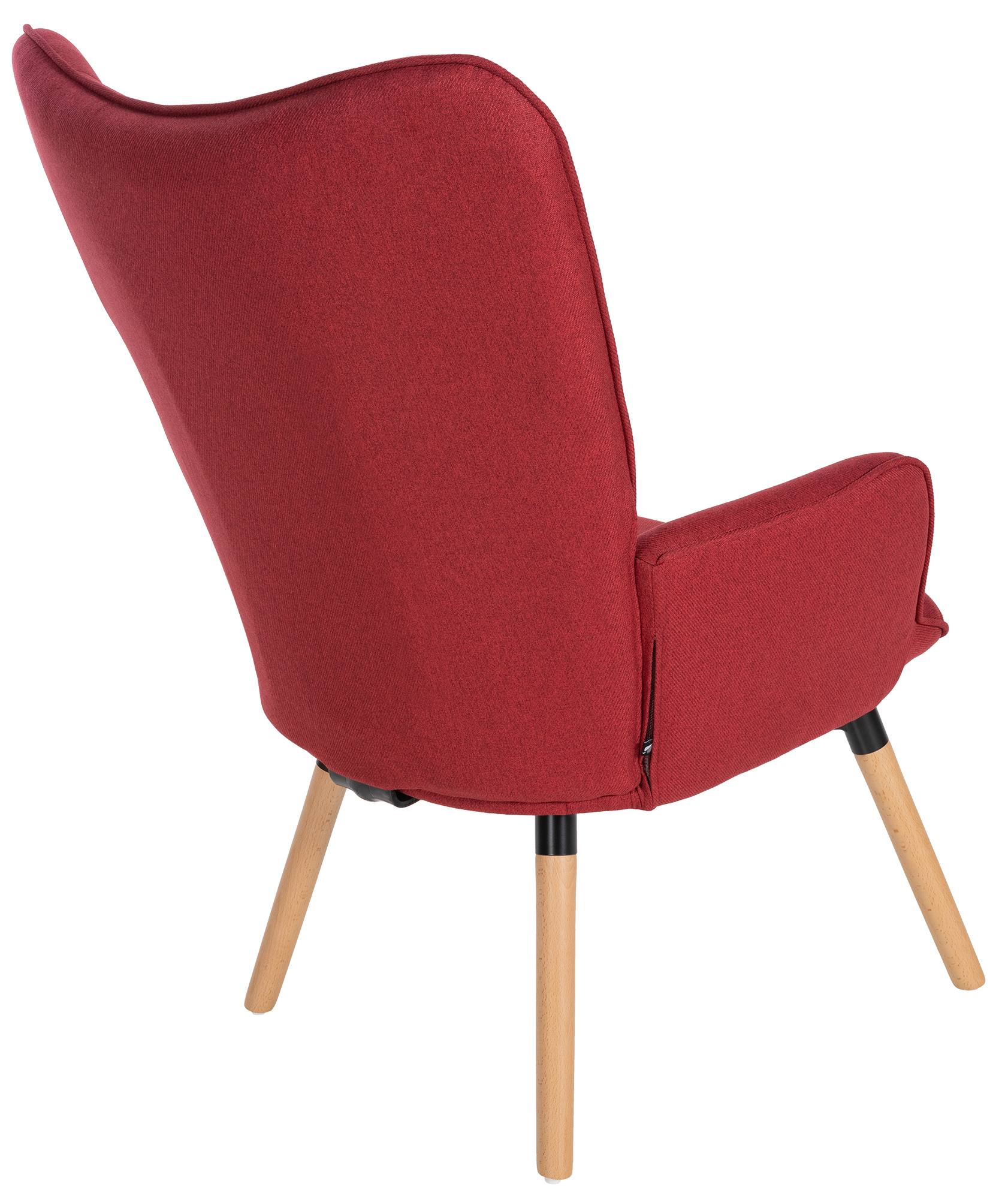 Sessel Garding Stoff-Bezug rot