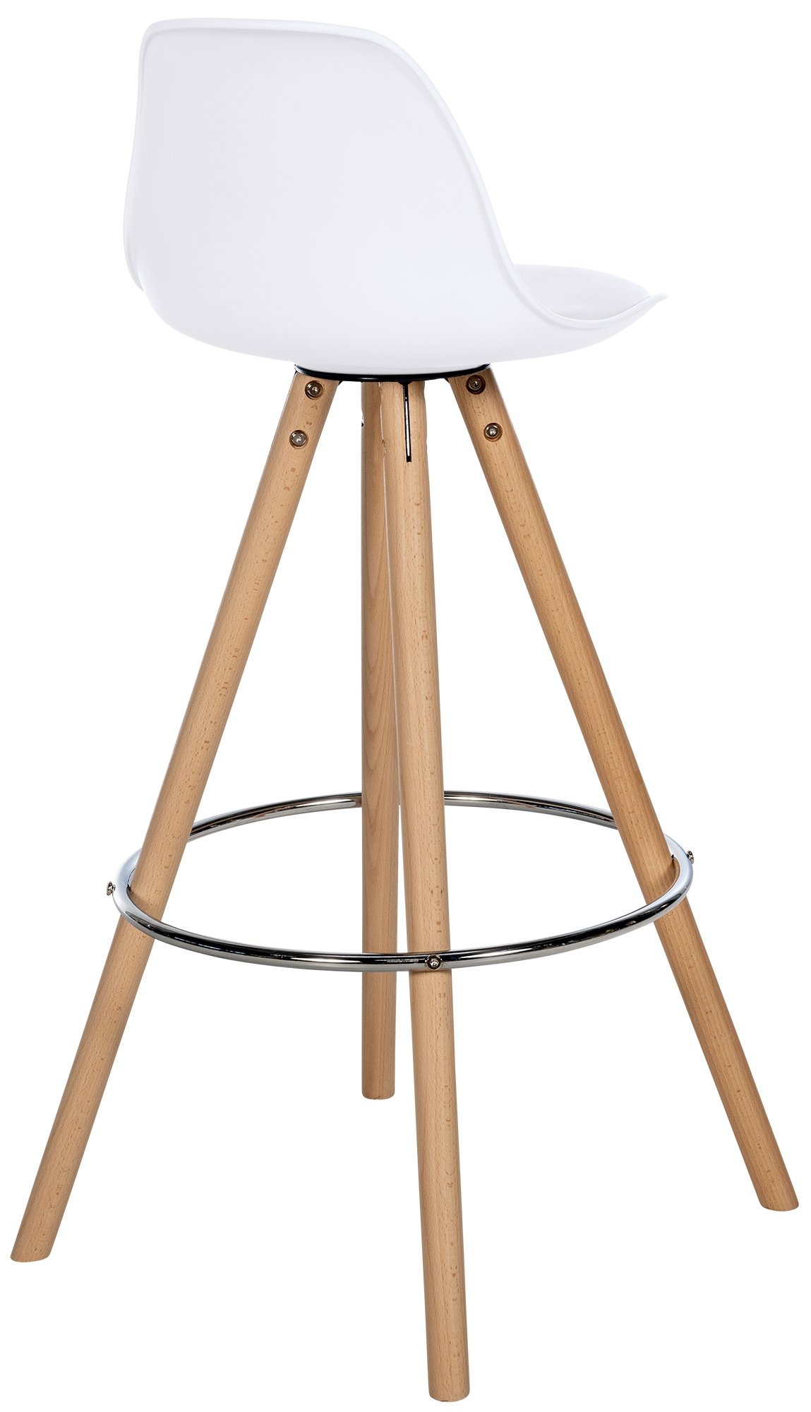 Barhocker Corbin Kunstleder Rund weiß natura