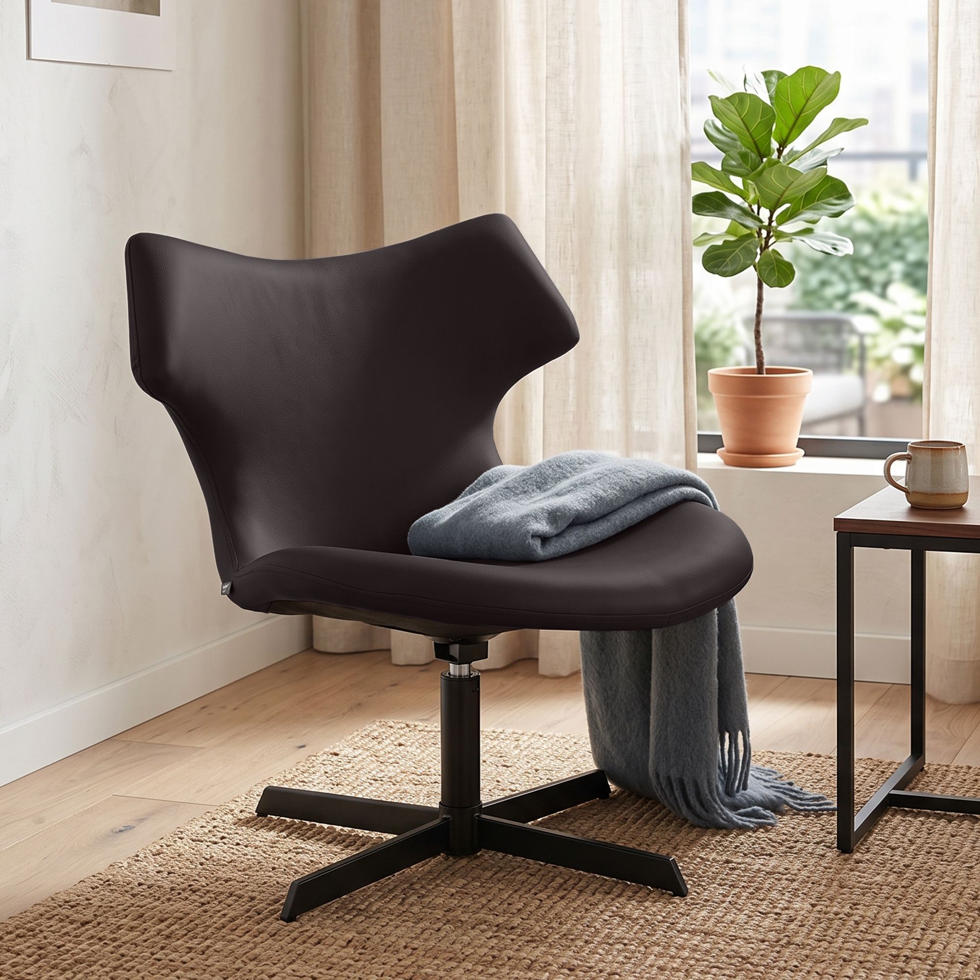 2er Set Loungestühle Welland Lederoptik