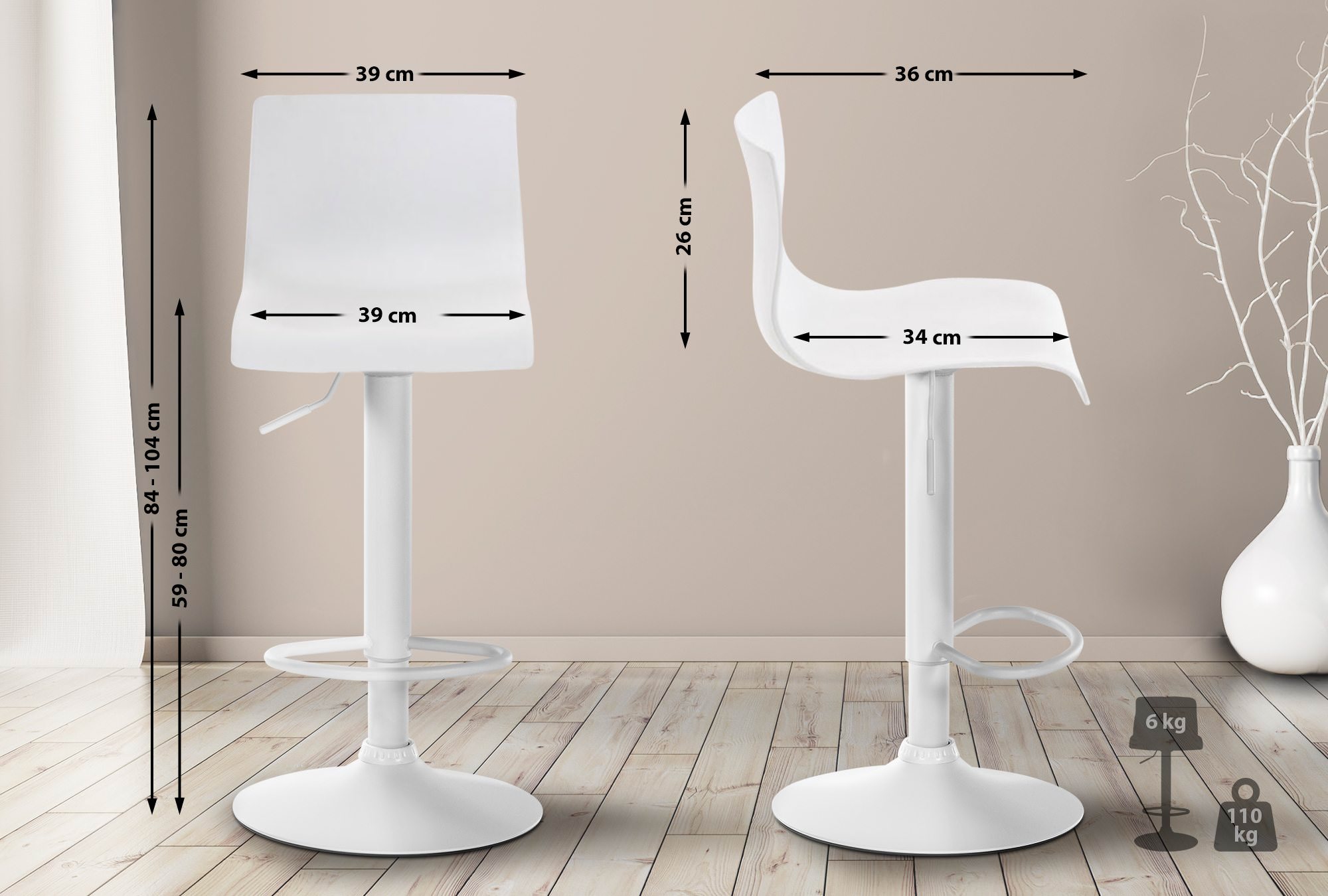 Barhocker Hover Kunststoff