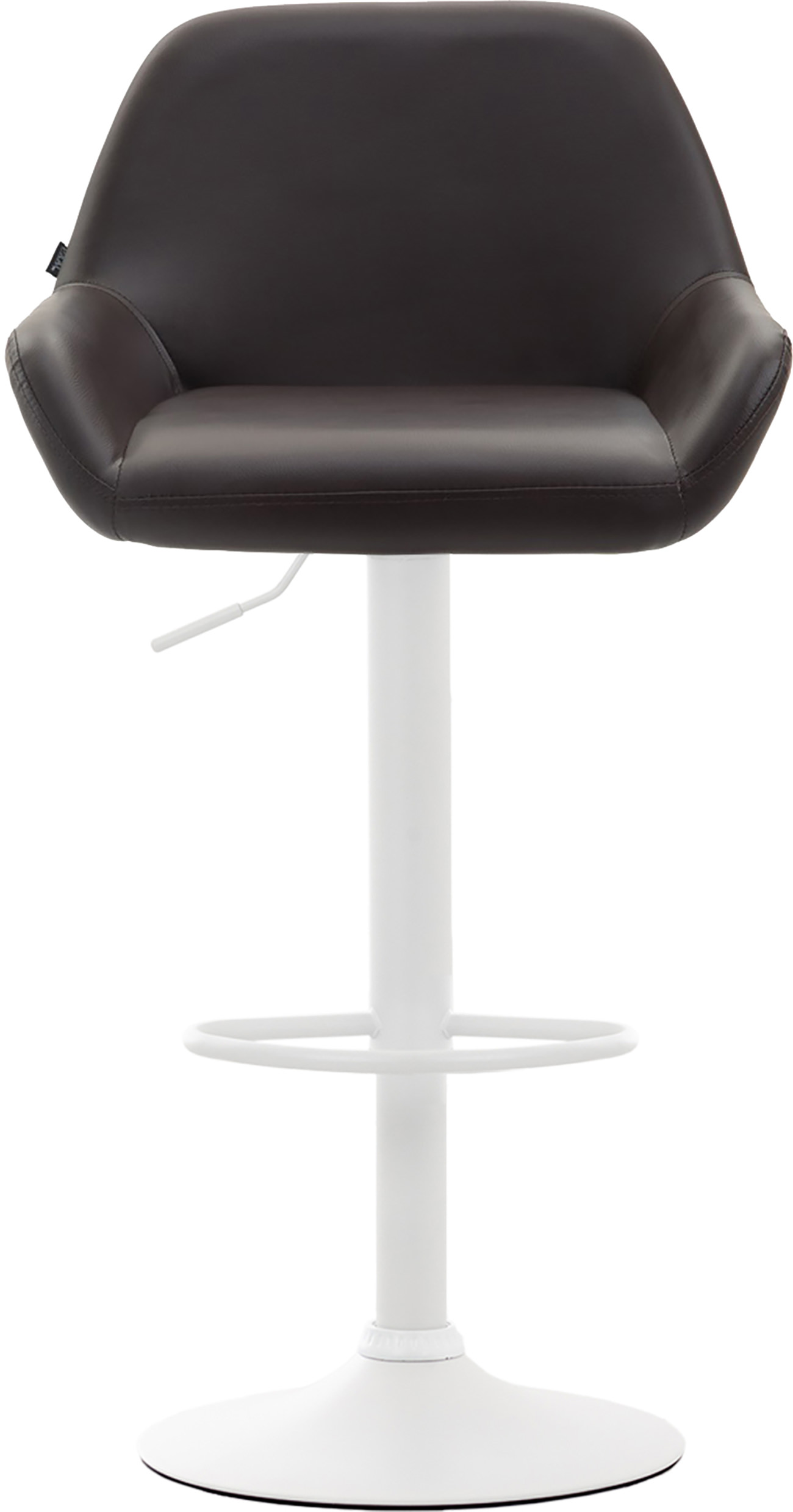 Barhocker Braga Kunstleder braun weiß