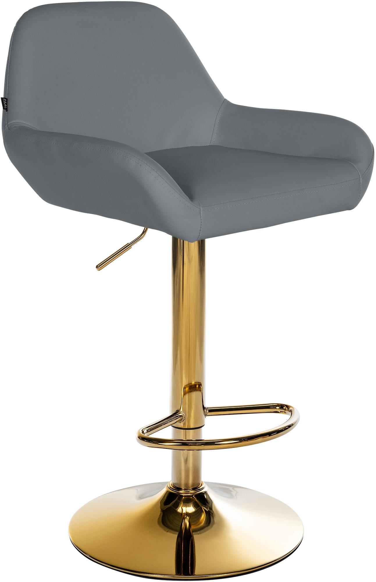 Barhocker Braga Gold Kunstleder grau