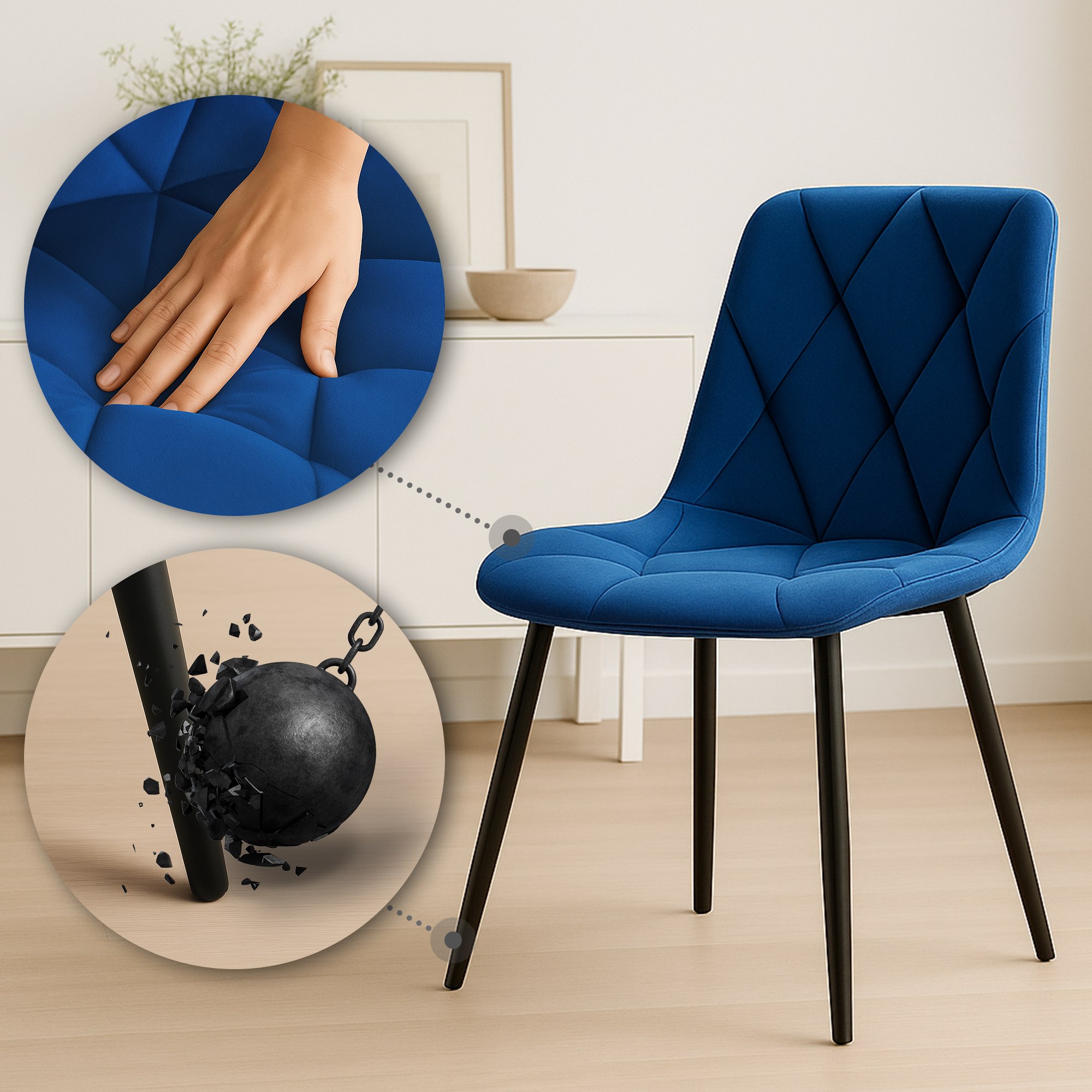 2er Set Esszimmerstuhl Clairton