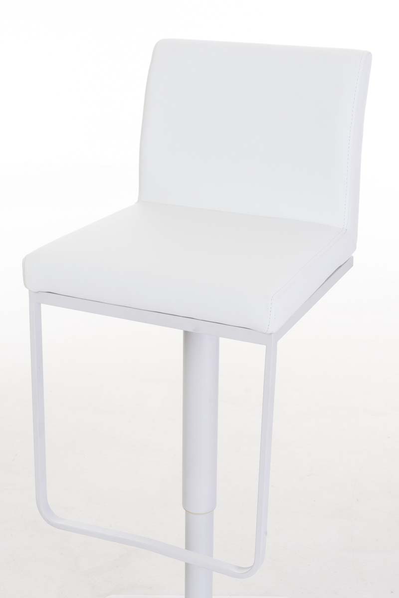 Barhocker Panama Kunstlederbezug weiß weiß