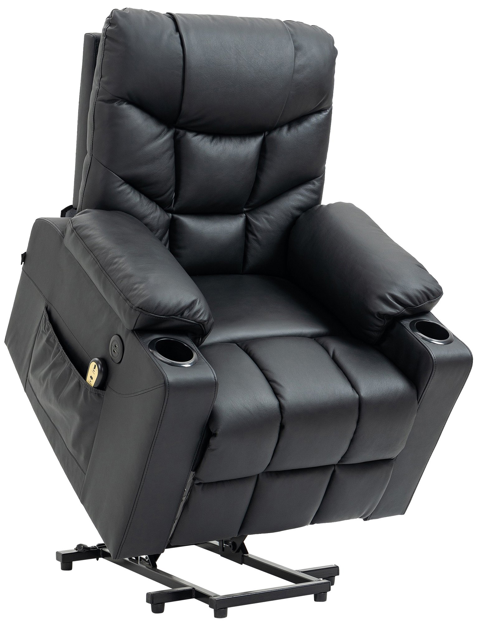 Sessel Andover schwarz Echtleder