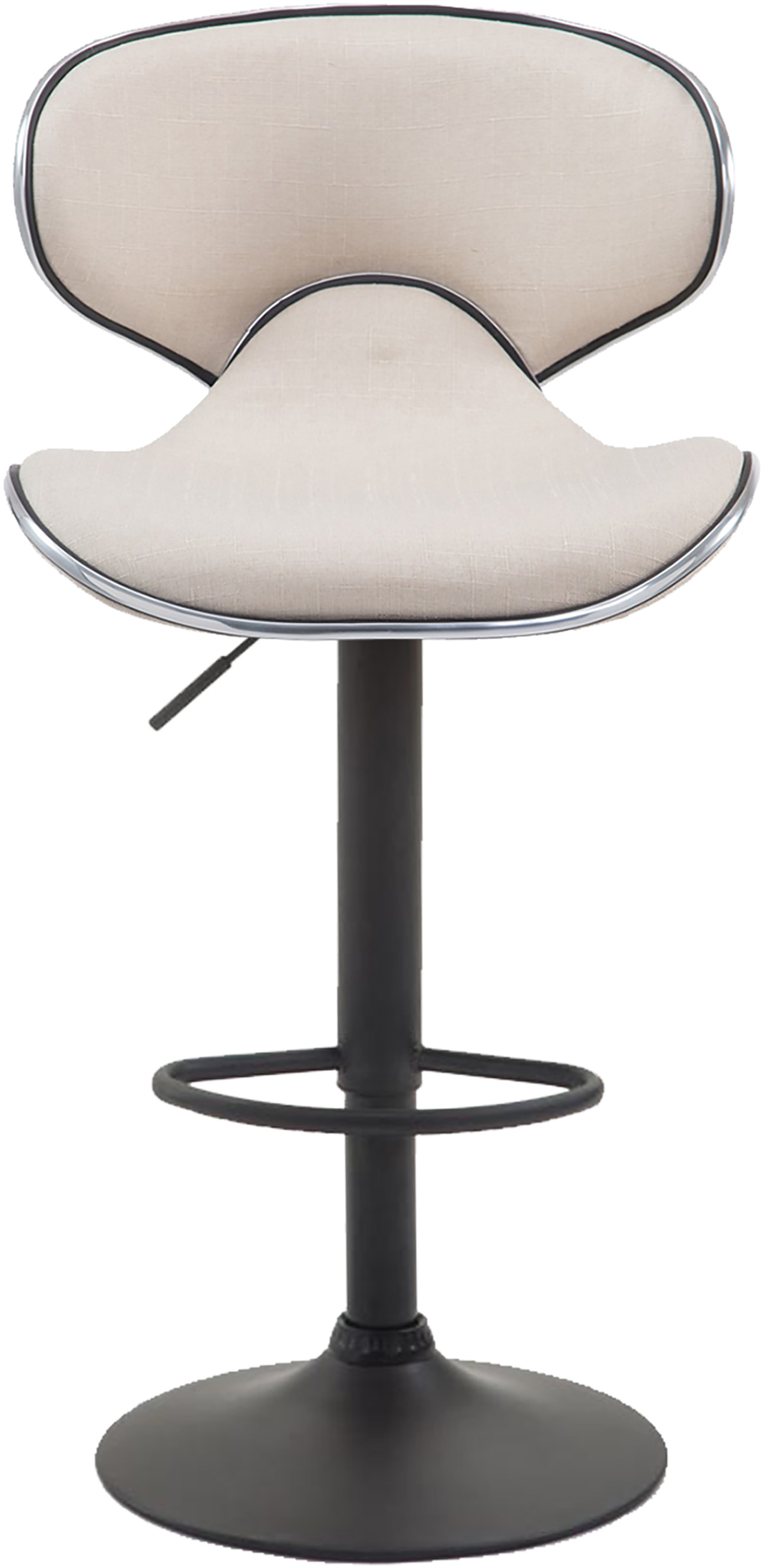 Barhocker Las Vegas V2 Stoff creme schwarz