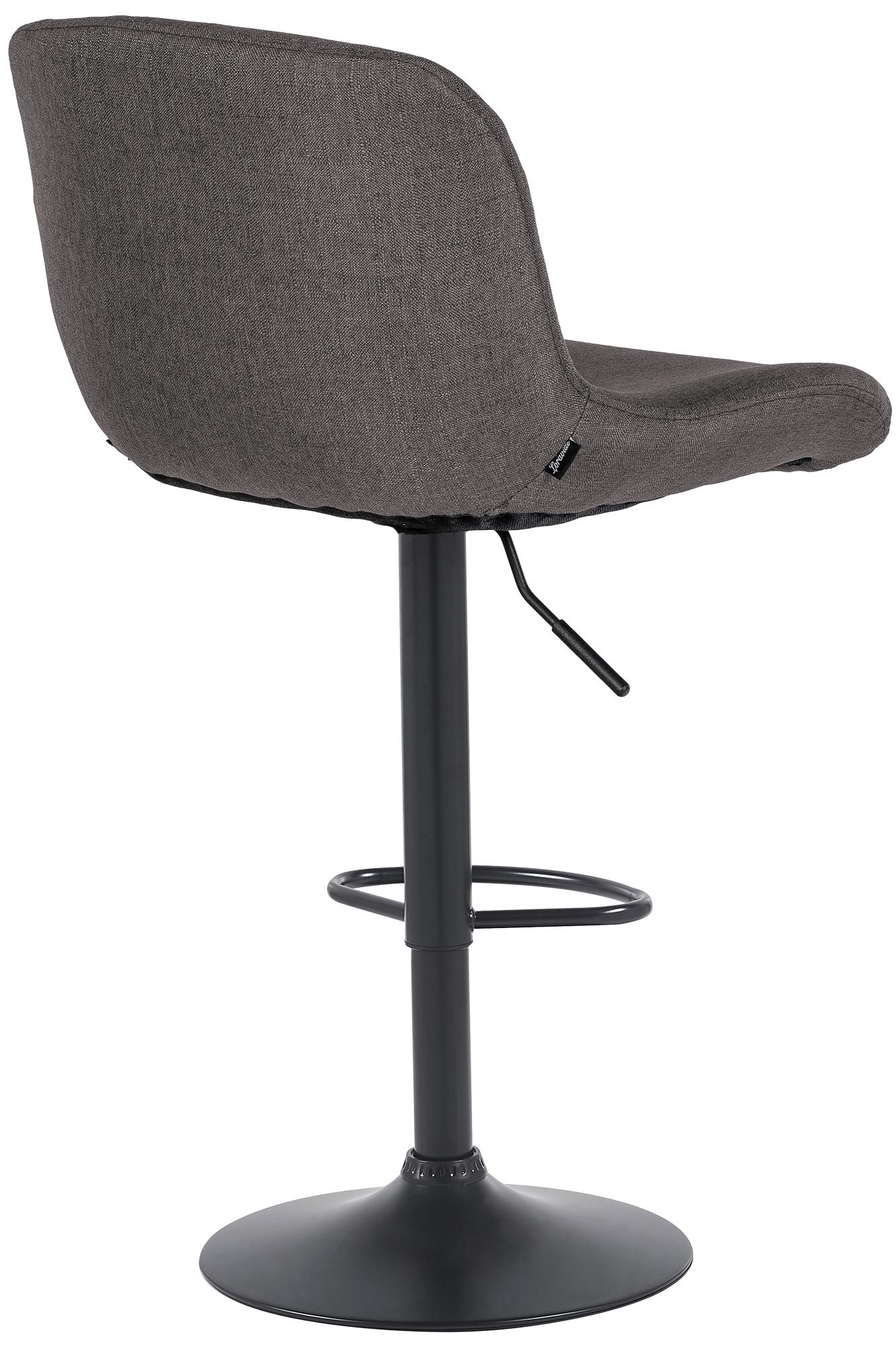 2er Set Barhocker Solon Schwarz dunkelgrau Stoff